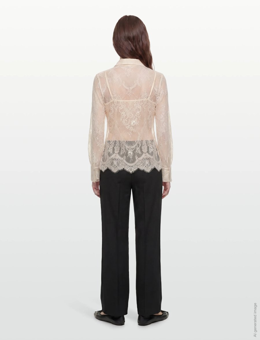 Bruuns Bazaar - JuaniaBBDaisa shirt - langærmede bluser - white sand - 5