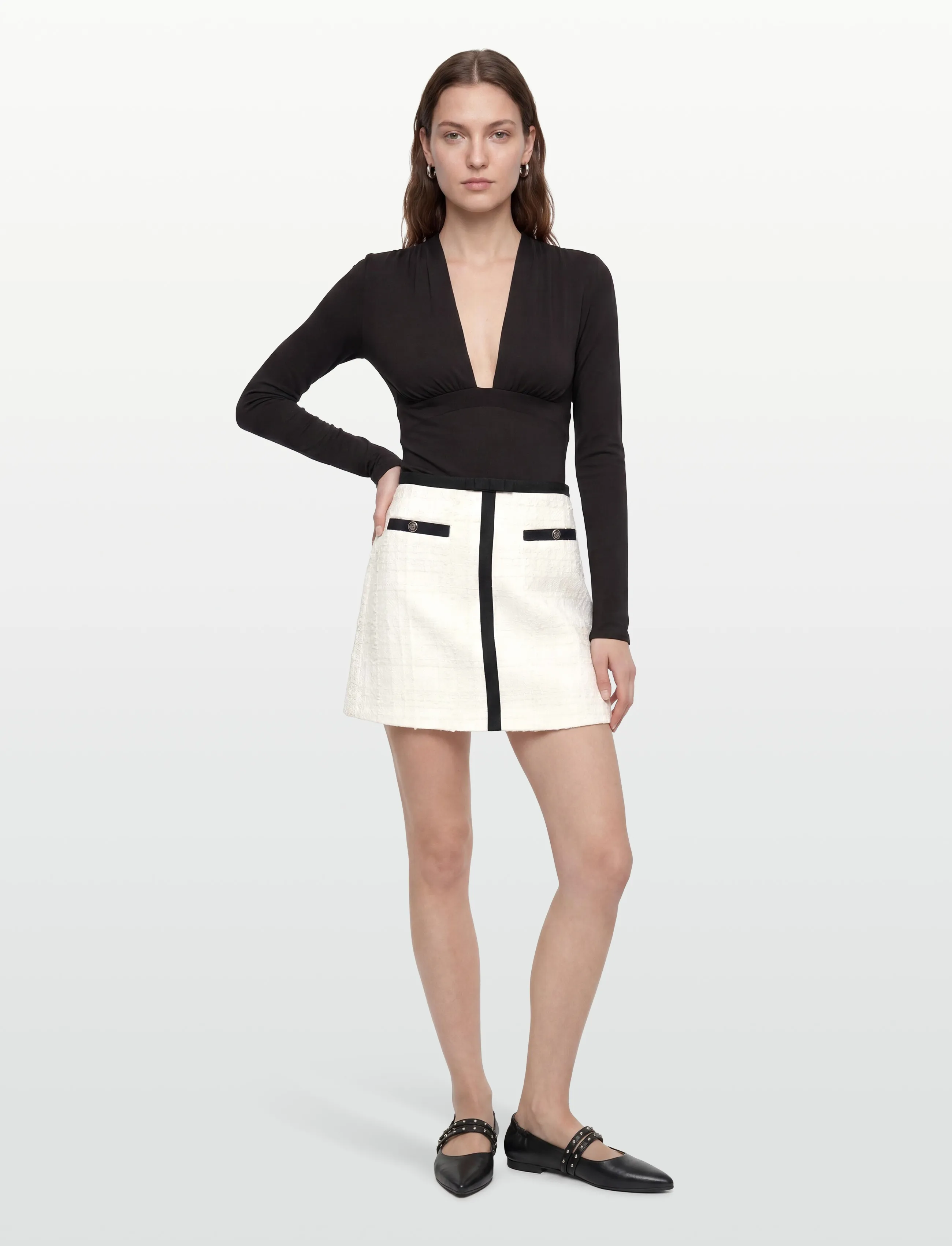 Bruuns Bazaar GaussiaBBJoanine skirt - Skirts - WHITE CREAM / cream