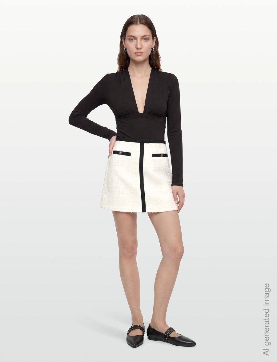 Bruuns Bazaar - GaussiaBBJoanine skirt - short skirts - white cream - 0