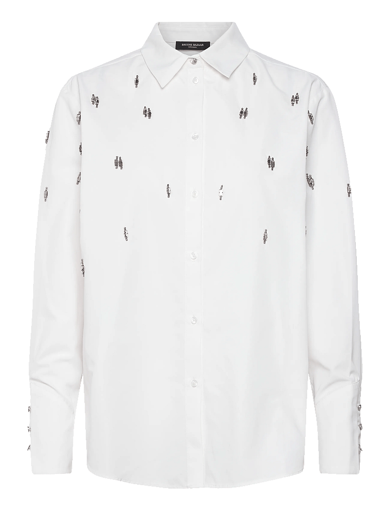 Bruuns Bazaar - ChrissiBBZinne shirt - långärmade skjortor - snow white - 0