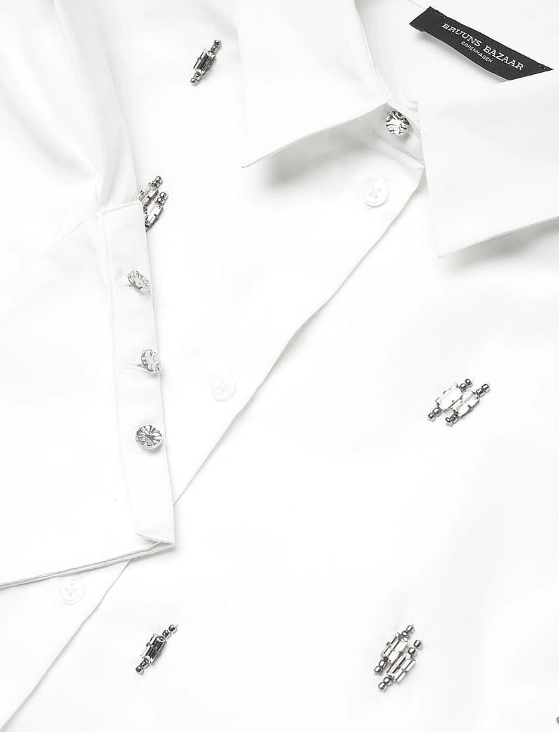 Bruuns Bazaar - ChrissiBBZinne shirt - långärmade skjortor - snow white - 2