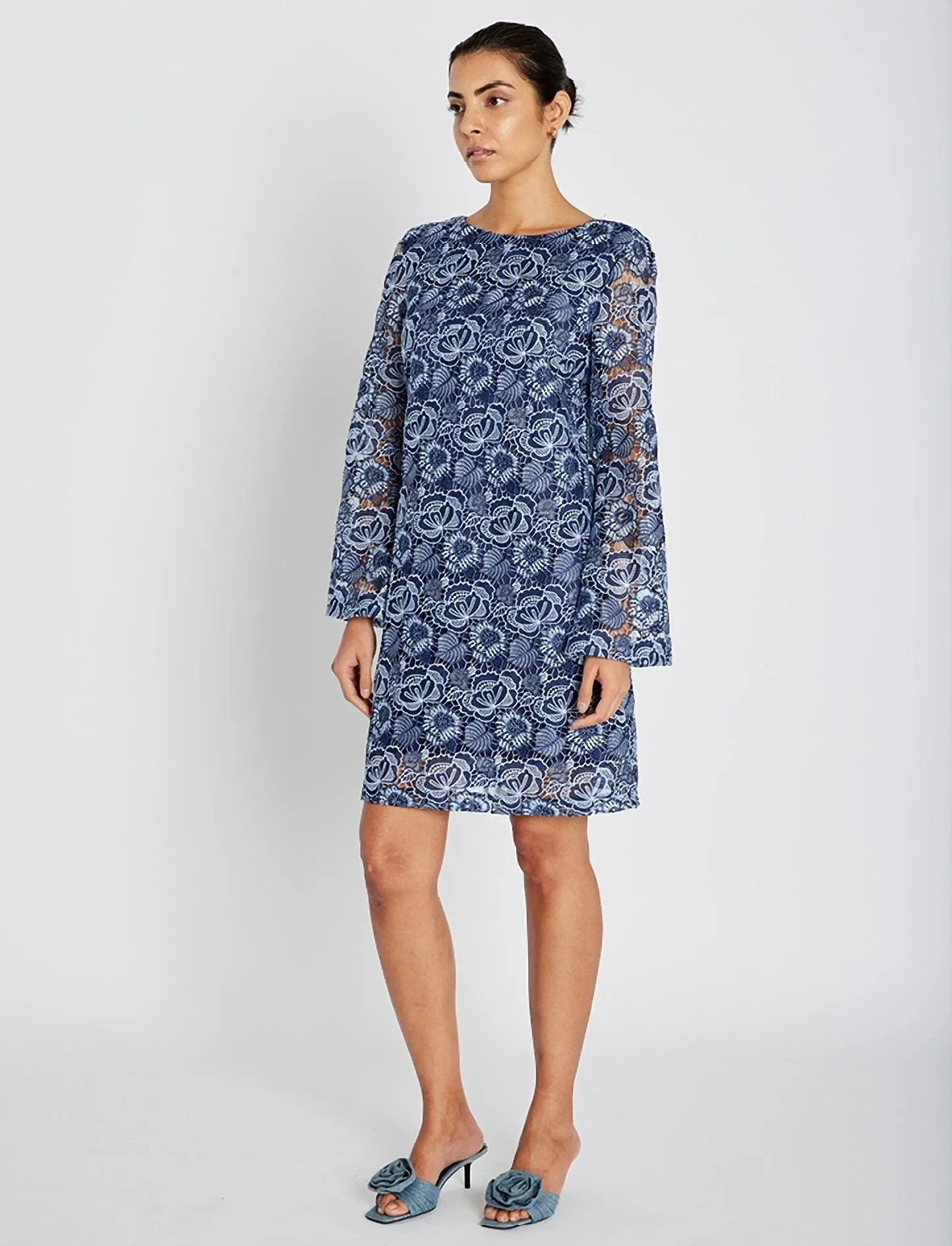 Bruuns Bazaar MauritiaBBLucille dress - Tøj - BLUE FLOWER / blue