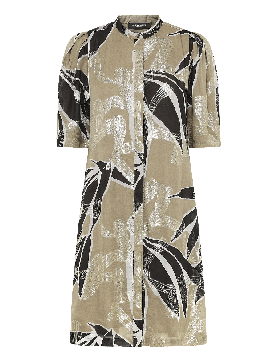 Bruuns Bazaar - SommiBBDiega dress - leaves artwork - 0