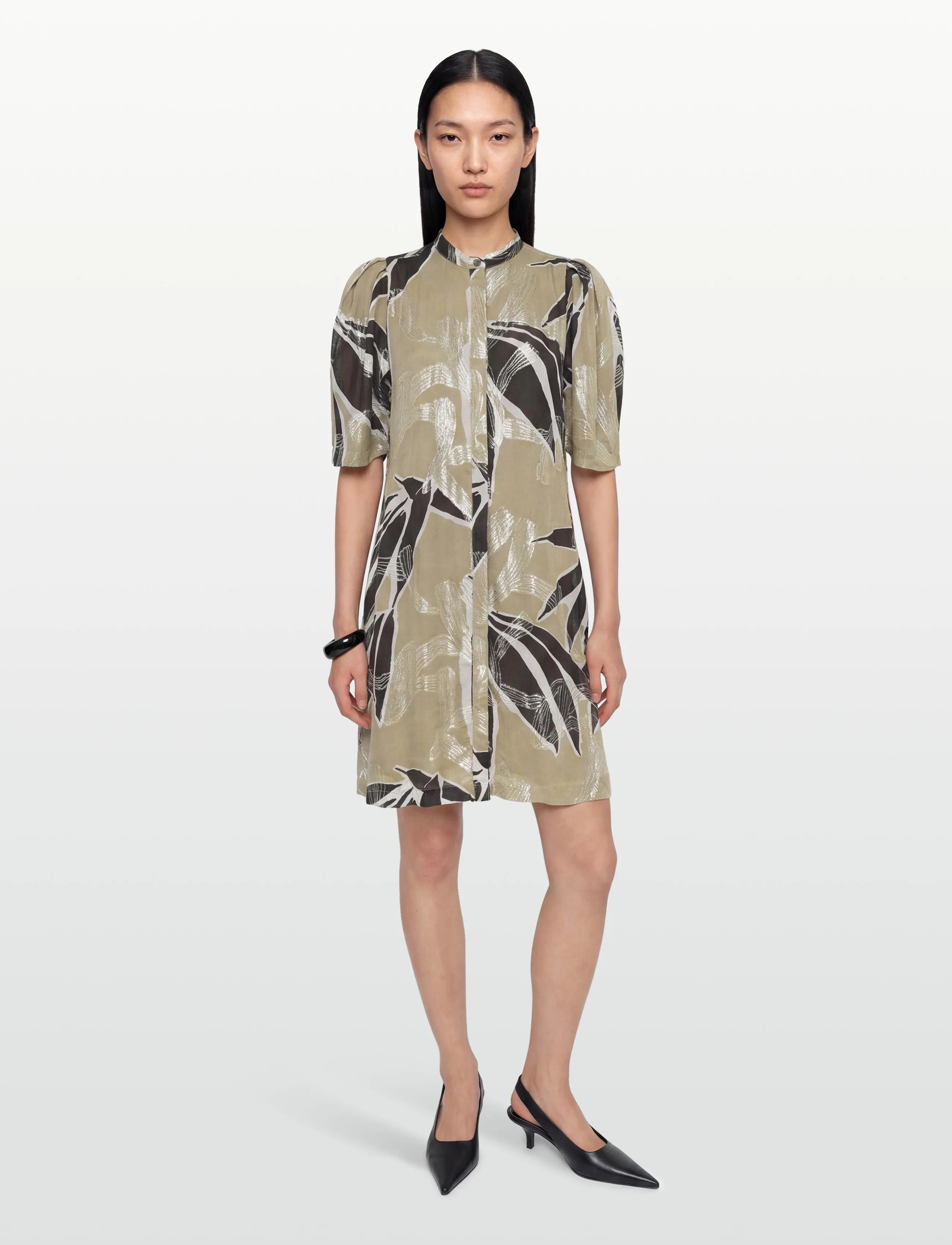 Bruuns Bazaar - SommiBBDiega dress - särkkleidid - leaves artwork - 0