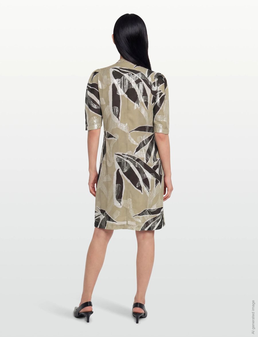 Bruuns Bazaar - SommiBBDiega dress - särkkleidid - leaves artwork - 4