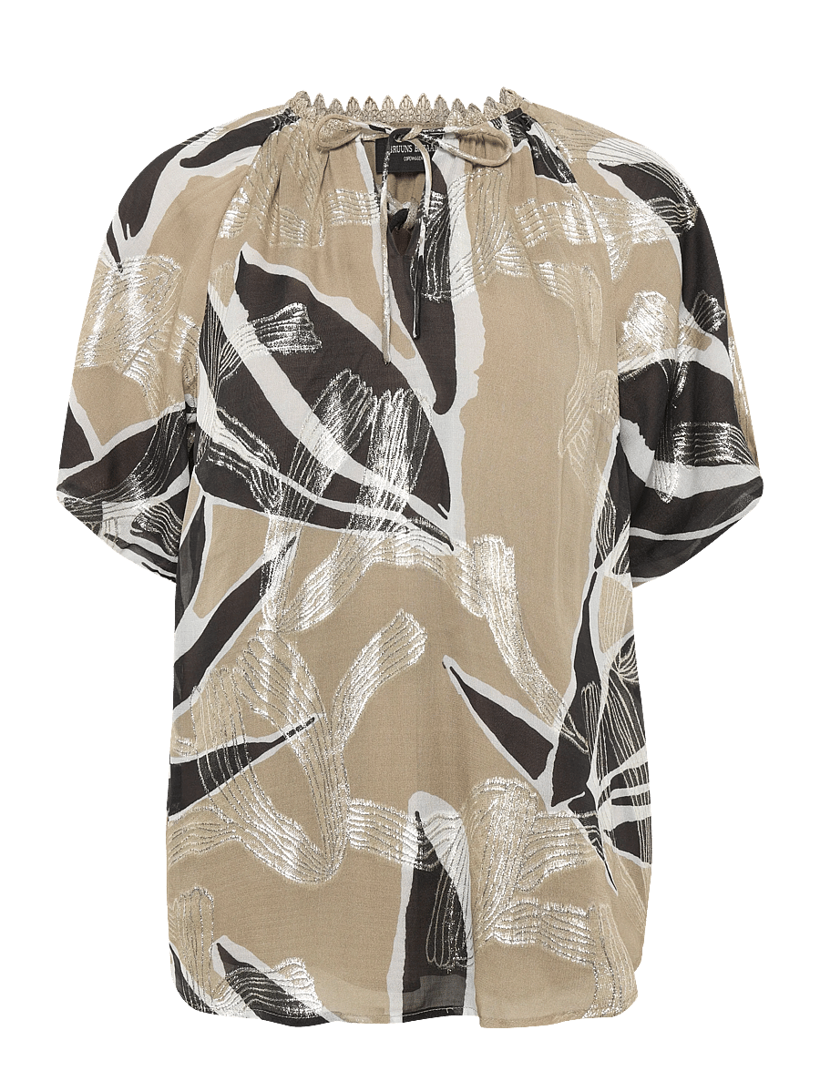 Bruuns Bazaar - SommiBBKarly blouse - leaves artwork - 0