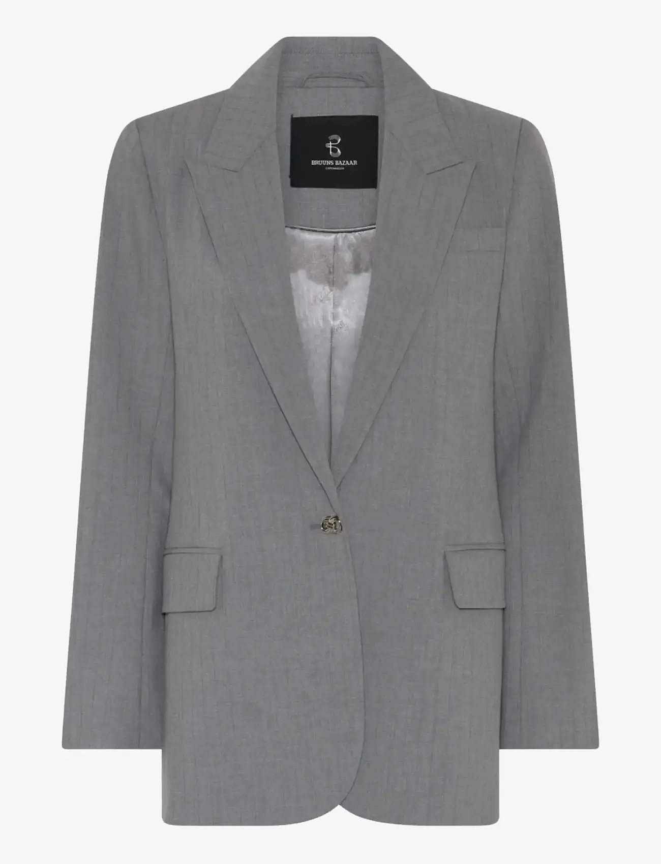 Bruuns Bazaar - LataniaBBFrida blazer - enkelknäppta kavajer - grey - 1