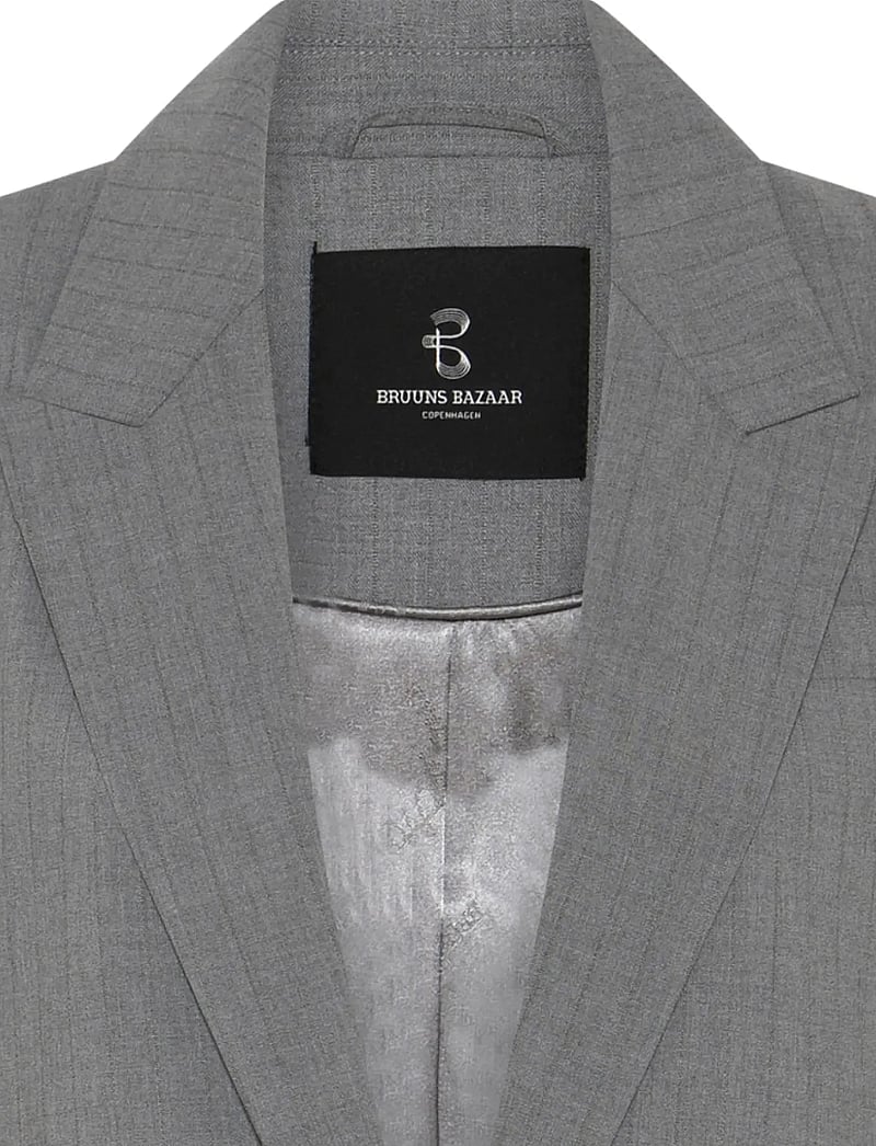 Bruuns Bazaar - LataniaBBFrida blazer - enkelknäppta kavajer - grey - 3
