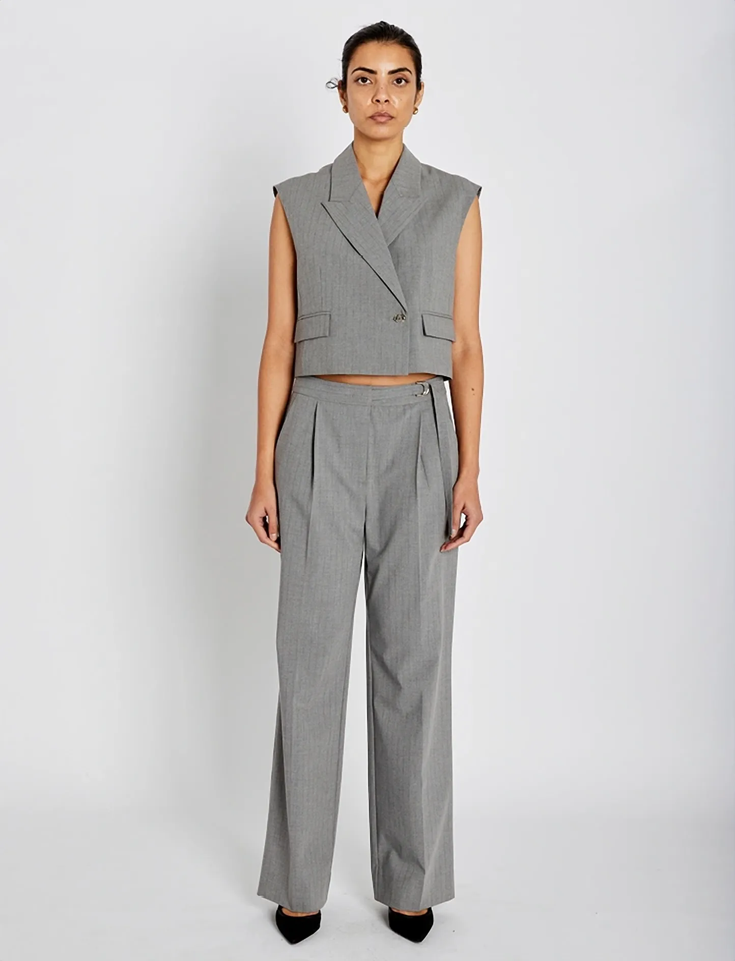 Bruuns Bazaar LataniaBBBenisa pants - Transitional Layering - GREY / grey