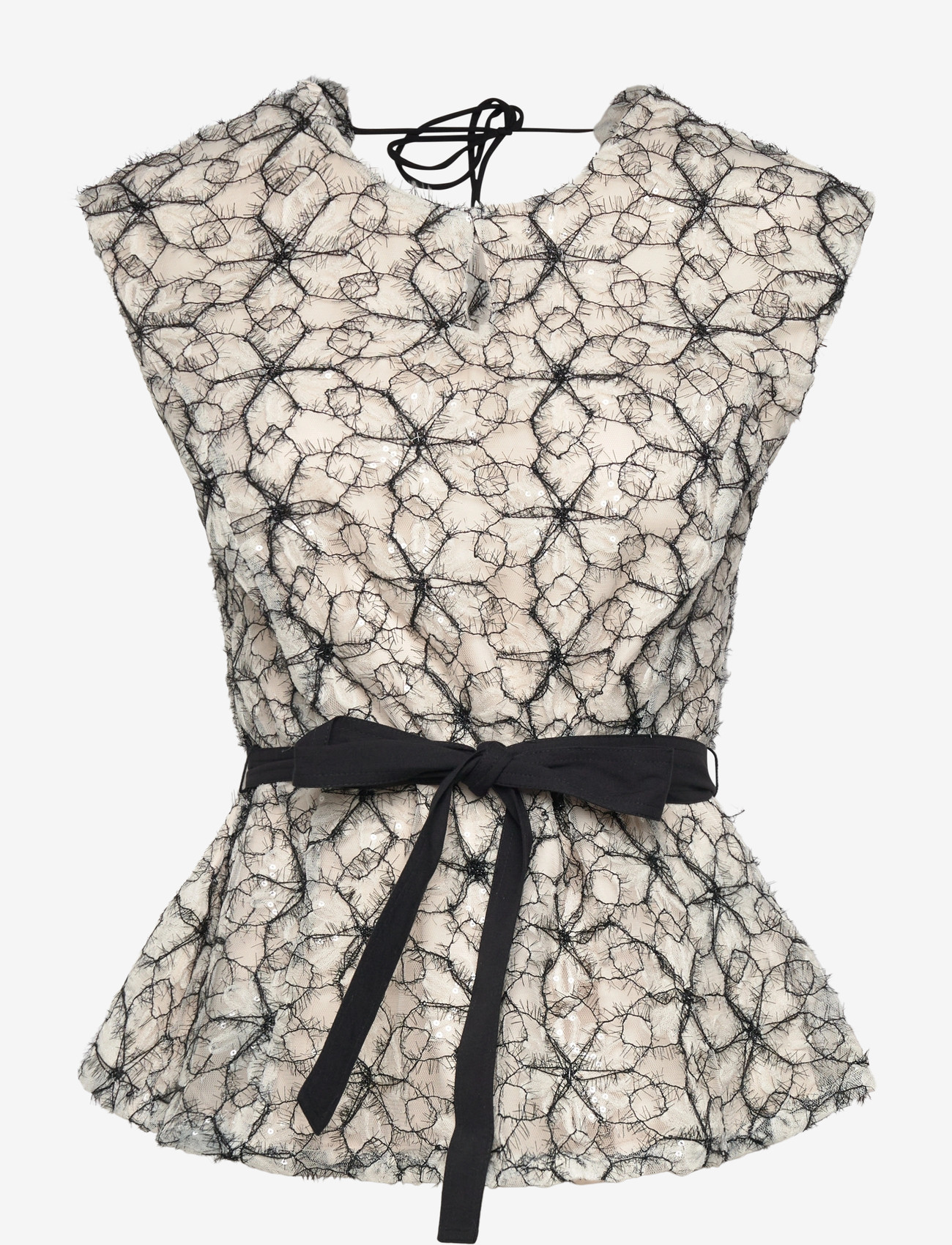 Bruuns Bazaar - ManicariaBBOriia blouse - Ærmeløse bluser - cream / black - 1