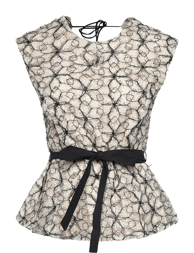 Bruuns Bazaar - ManicariaBBOriia blouse - Ærmeløse bluser - cream / black - 1