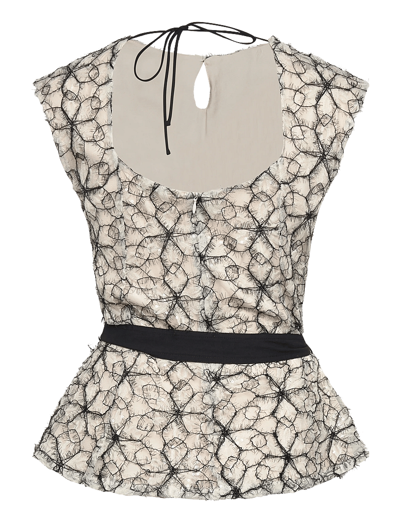 Bruuns Bazaar - ManicariaBBOriia blouse - Ærmeløse bluser - cream / black - 2