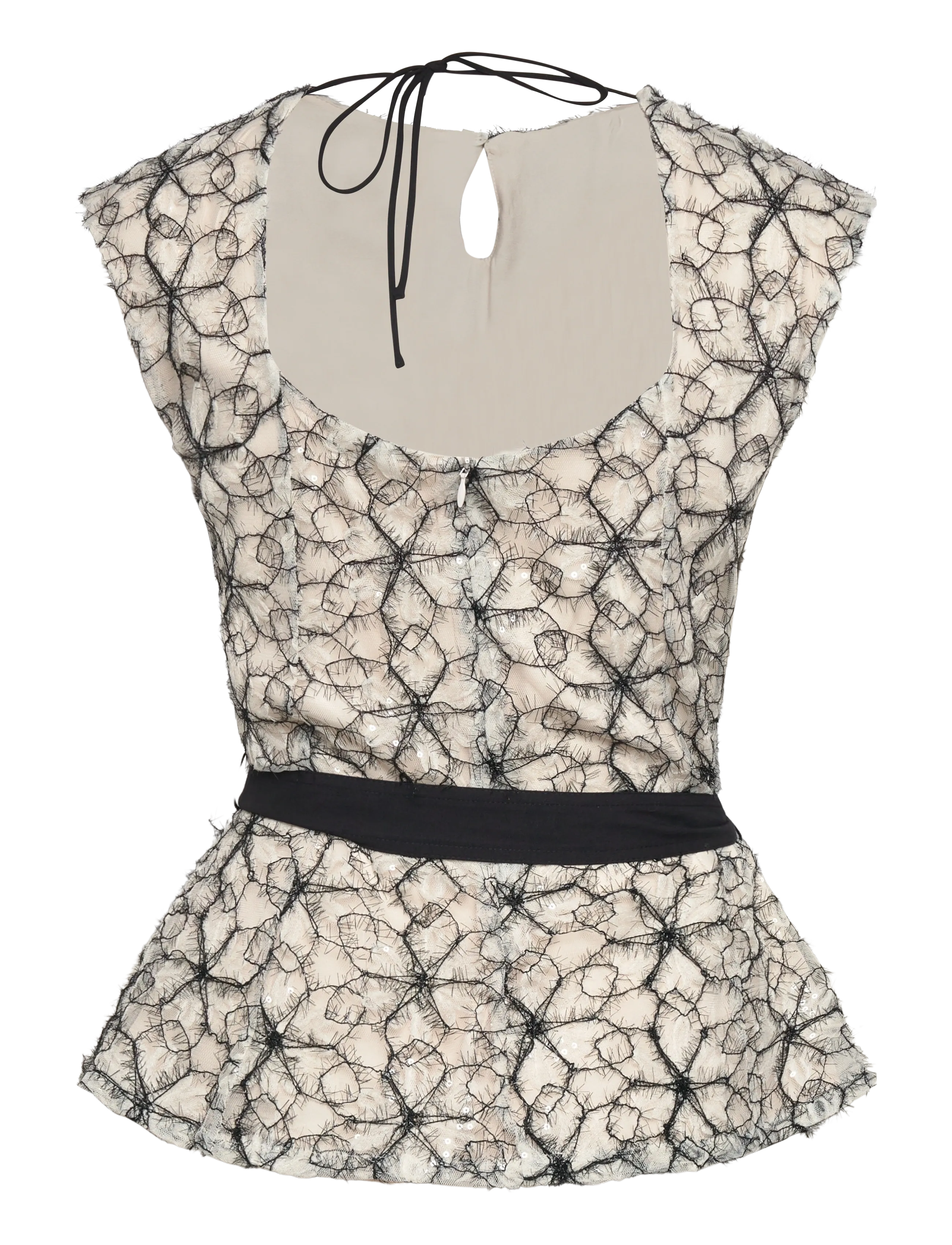 Bruuns Bazaar - ManicariaBBOriia blouse - Ærmeløse bluser - cream / black - 2