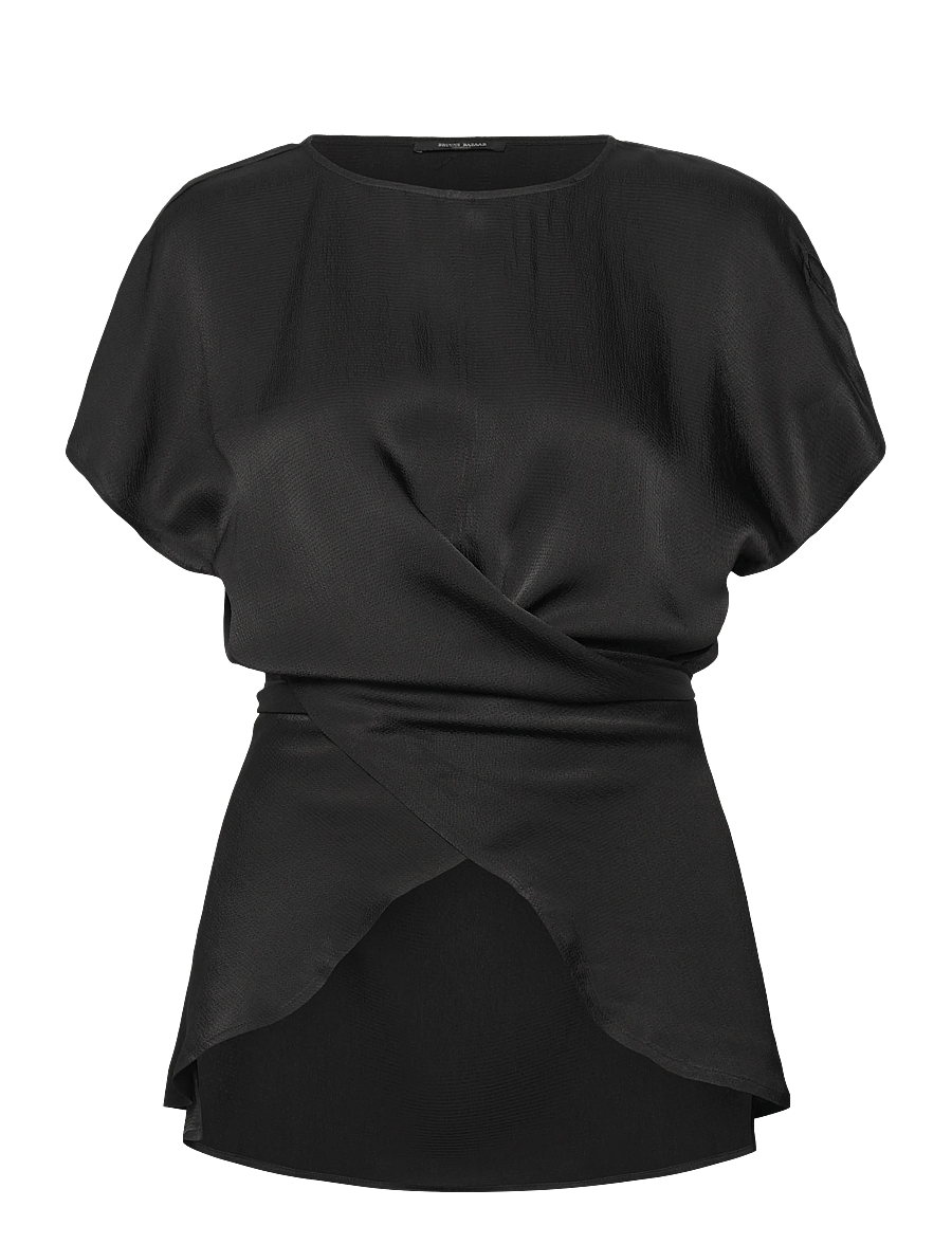 Bruuns Bazaar - AcaraBBVelma blouse - kortärmade blusar - black - 1