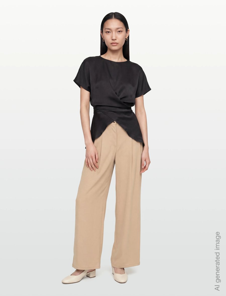 Bruuns Bazaar - AcaraBBVelma blouse - kortärmade blusar - black - 0
