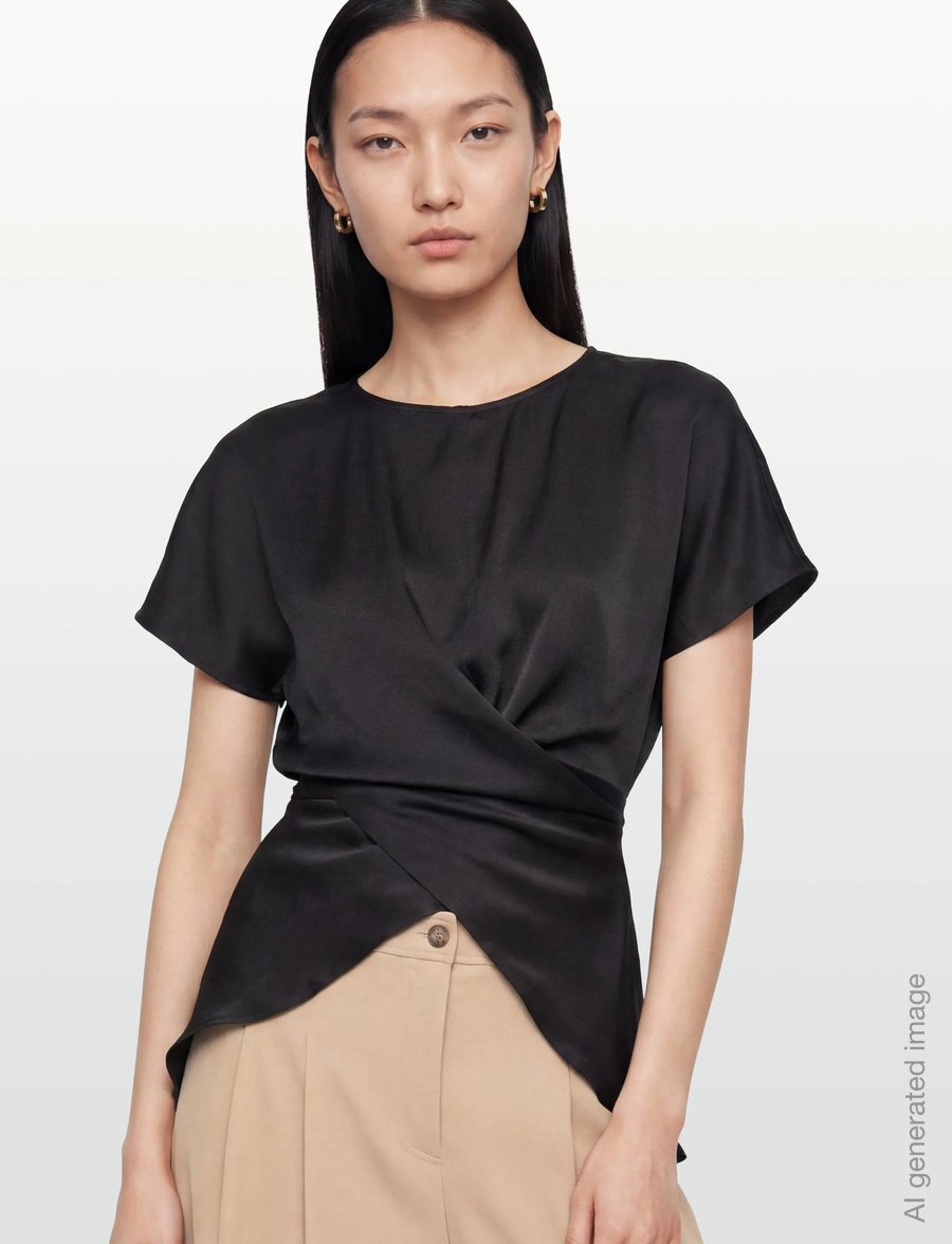 Bruuns Bazaar - AcaraBBVelma blouse - kortärmade blusar - black - 3