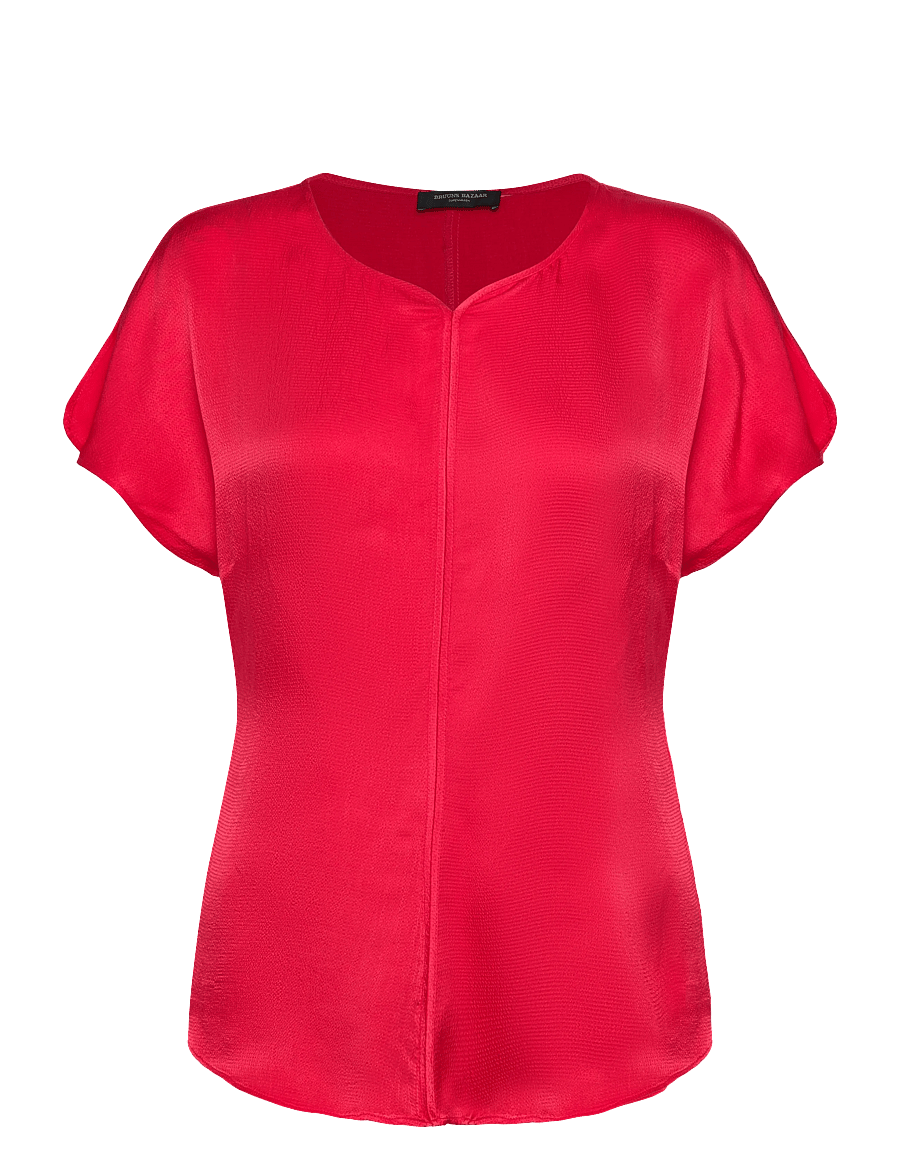 Bruuns Bazaar - AcaraBBZazia blouse - blouses met korte mouwen - true red - 1