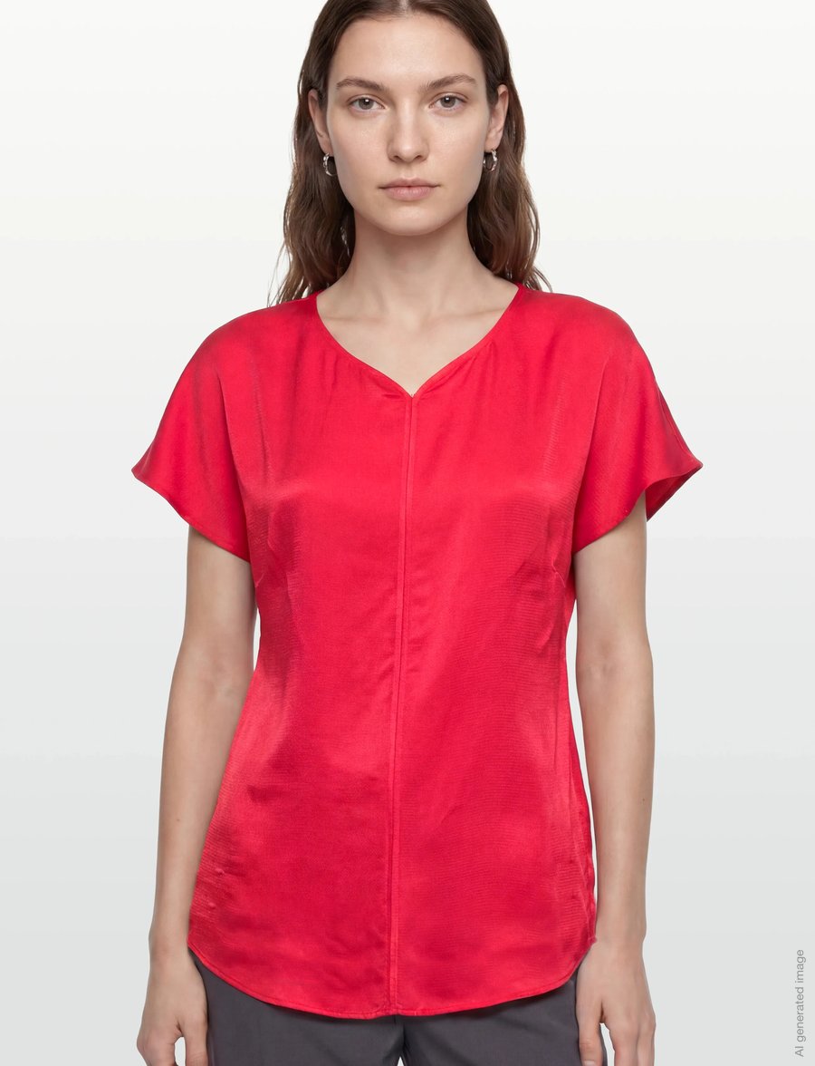 Bruuns Bazaar - AcaraBBZazia blouse - blouses met korte mouwen - true red - 3