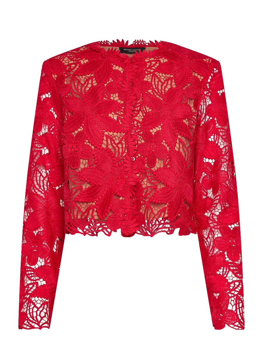 Bruuns Bazaar - NypaBBToqa jacket - blūzes ar garām piedurknēm - true red - 1