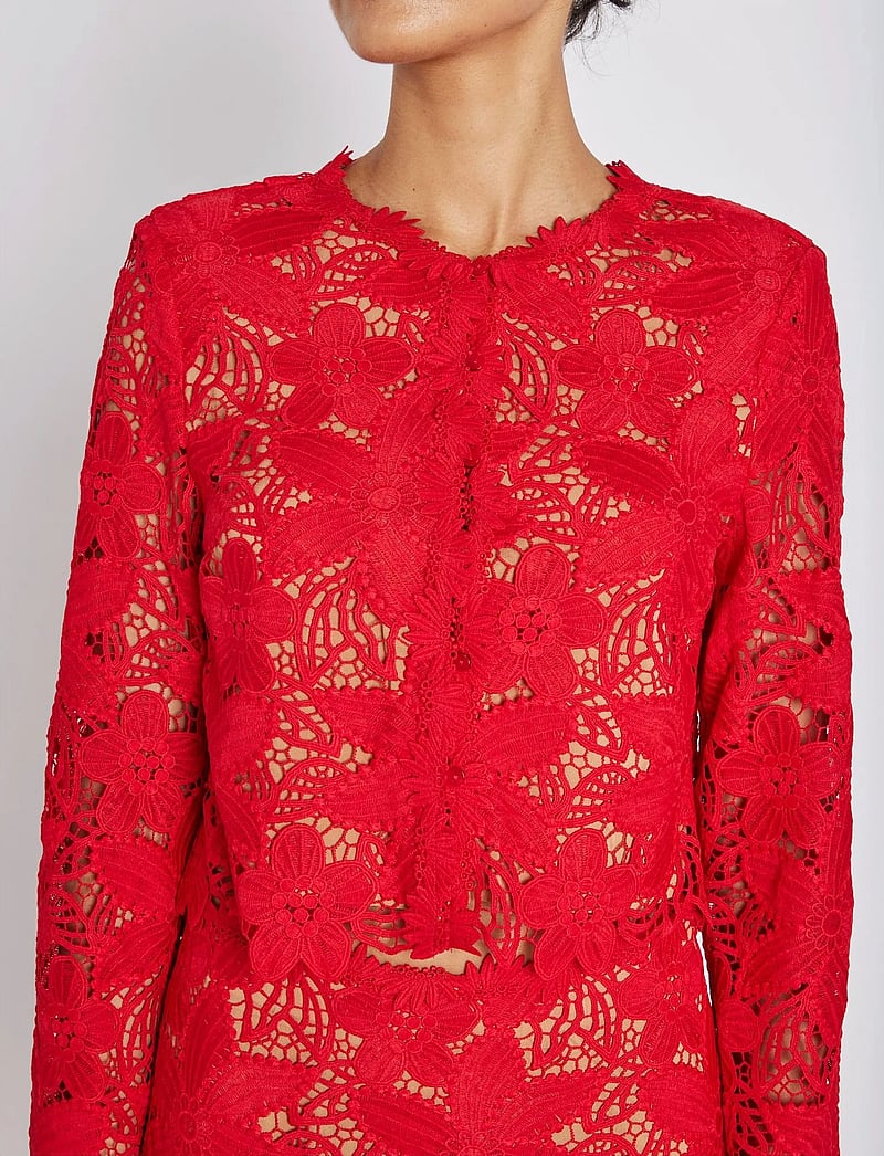 Bruuns Bazaar - NypaBBToqa jacket - långärmade blusar - true red - 3