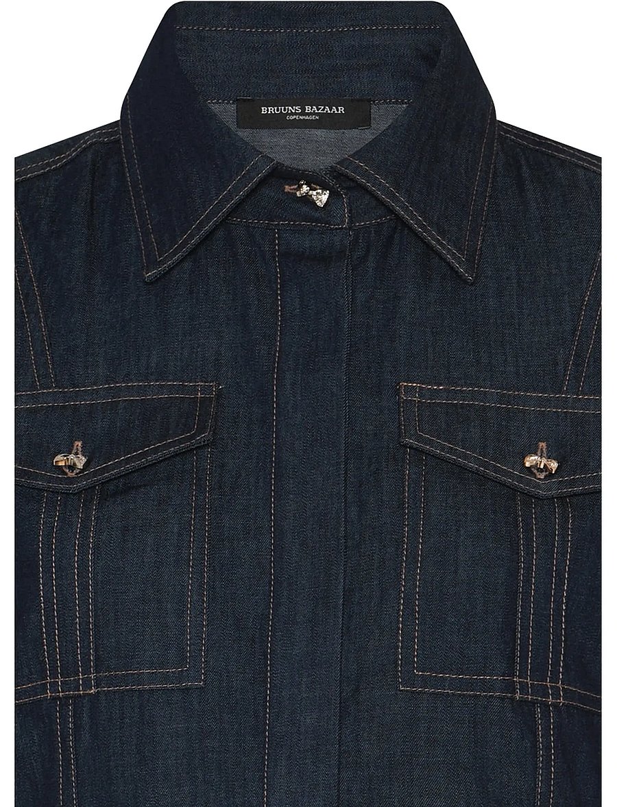 Bruuns Bazaar - ChambraBBGlorita shirt - jeansjackor - denim blue - 3