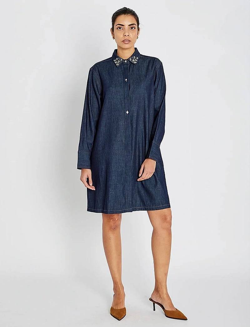 Bruuns Bazaar - ChambraBBYinata dress - skjortekjoler - denim blue - 0