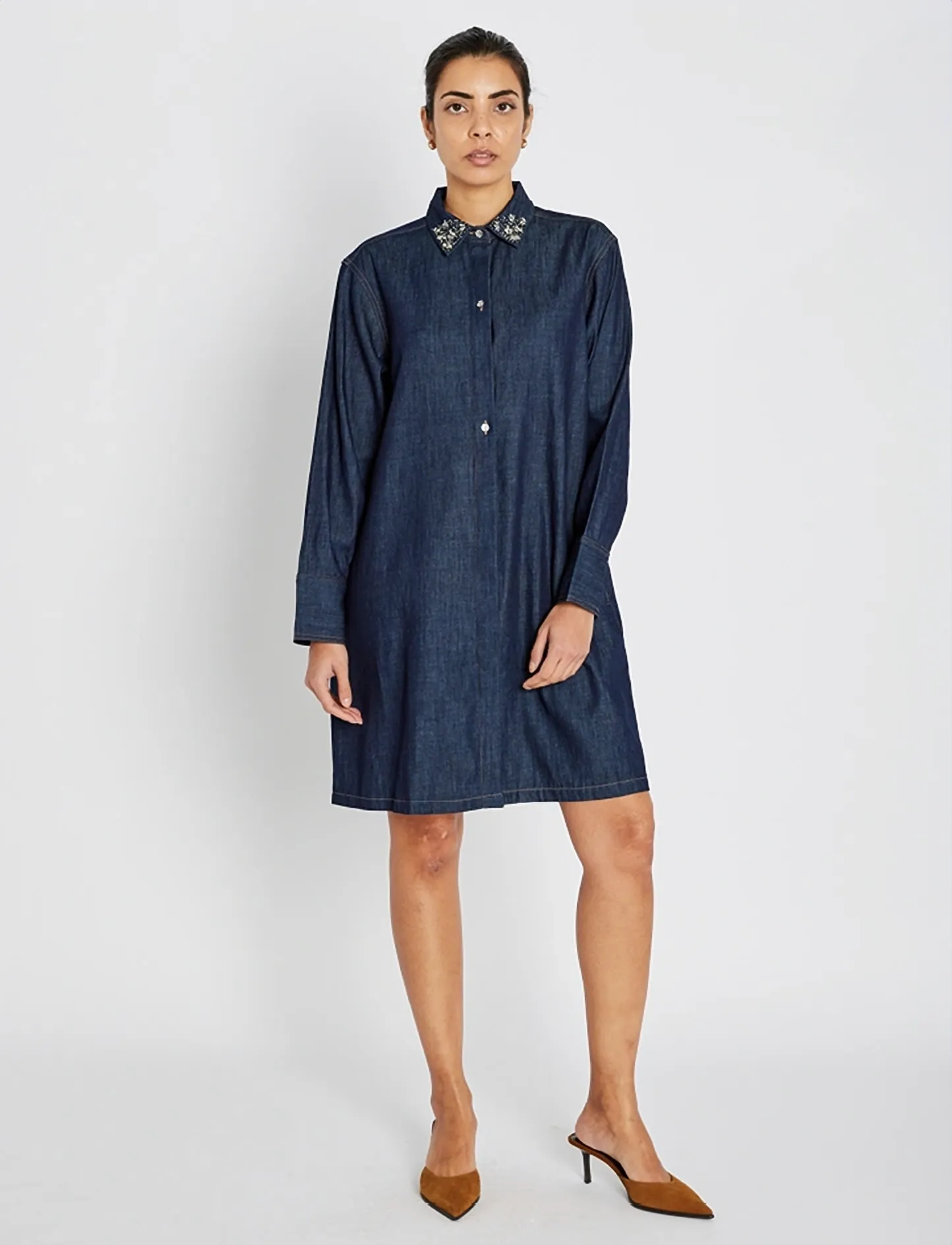 Bruuns Bazaar ChambraBBYinata dress - Skjortekjoler - DENIM BLUE / navy