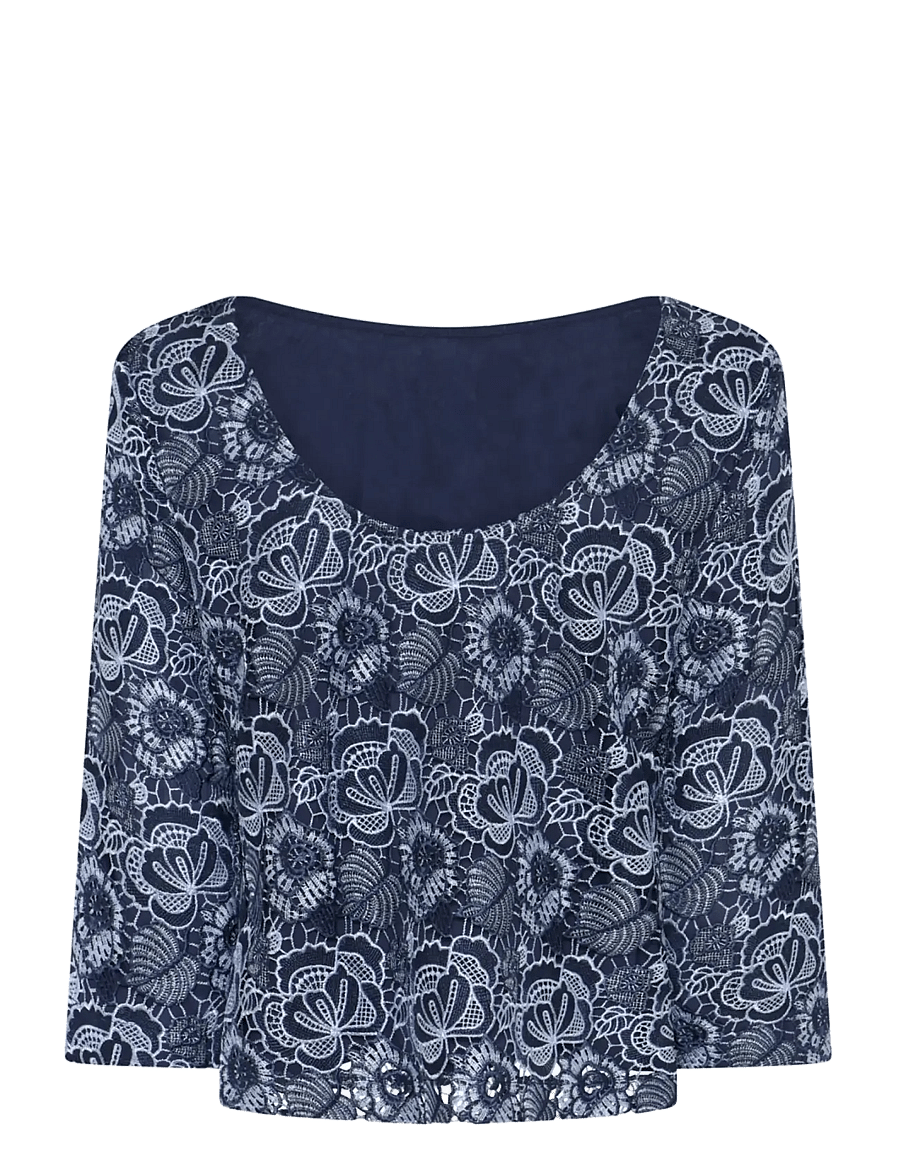 Bruuns Bazaar - MauritiaBBIgnara blouse - langærmede bluser - blue flower - 2