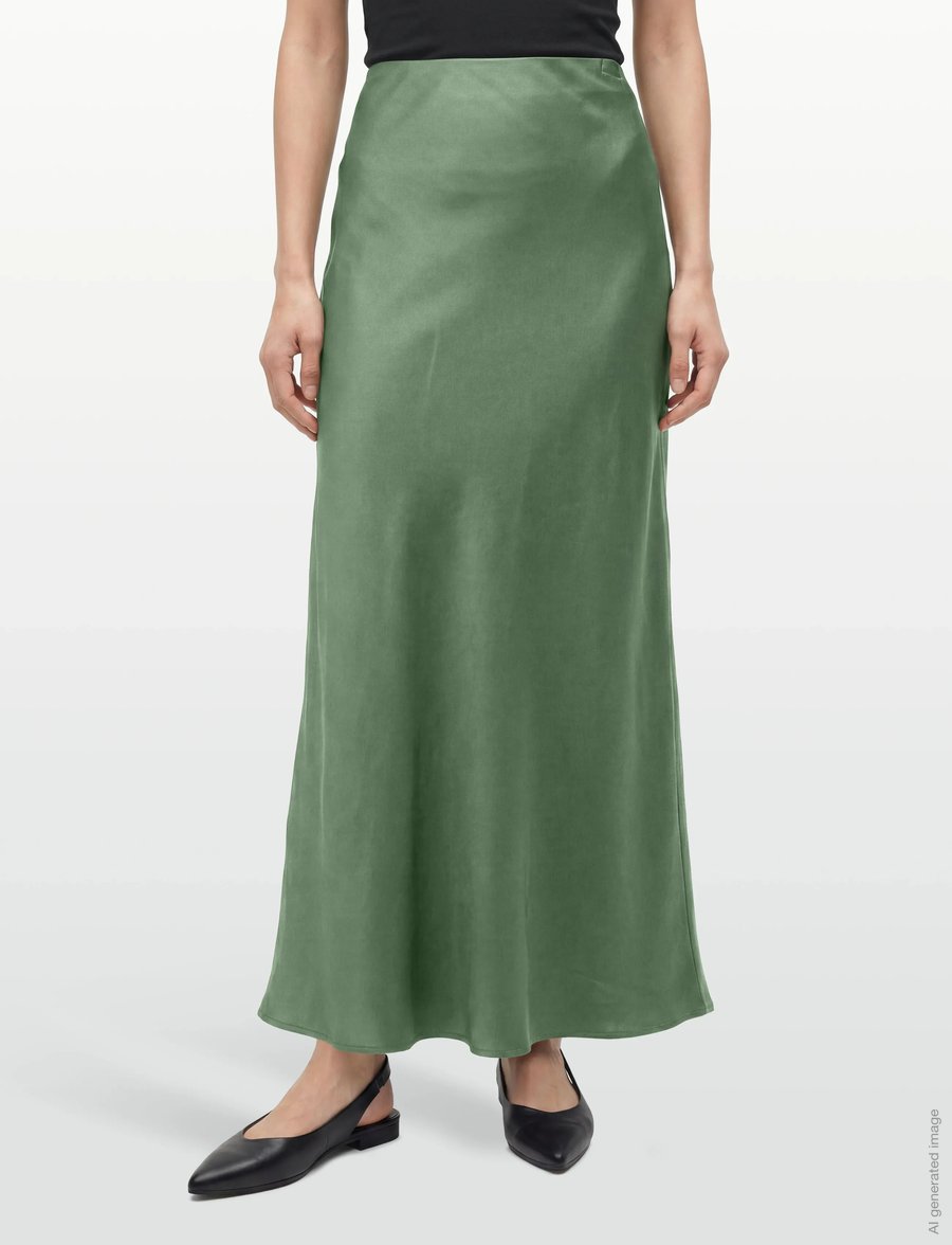 Bruuns Bazaar - KorthalsiaBBJoanelle skirt - satiinist seelikud - sweet green - 3