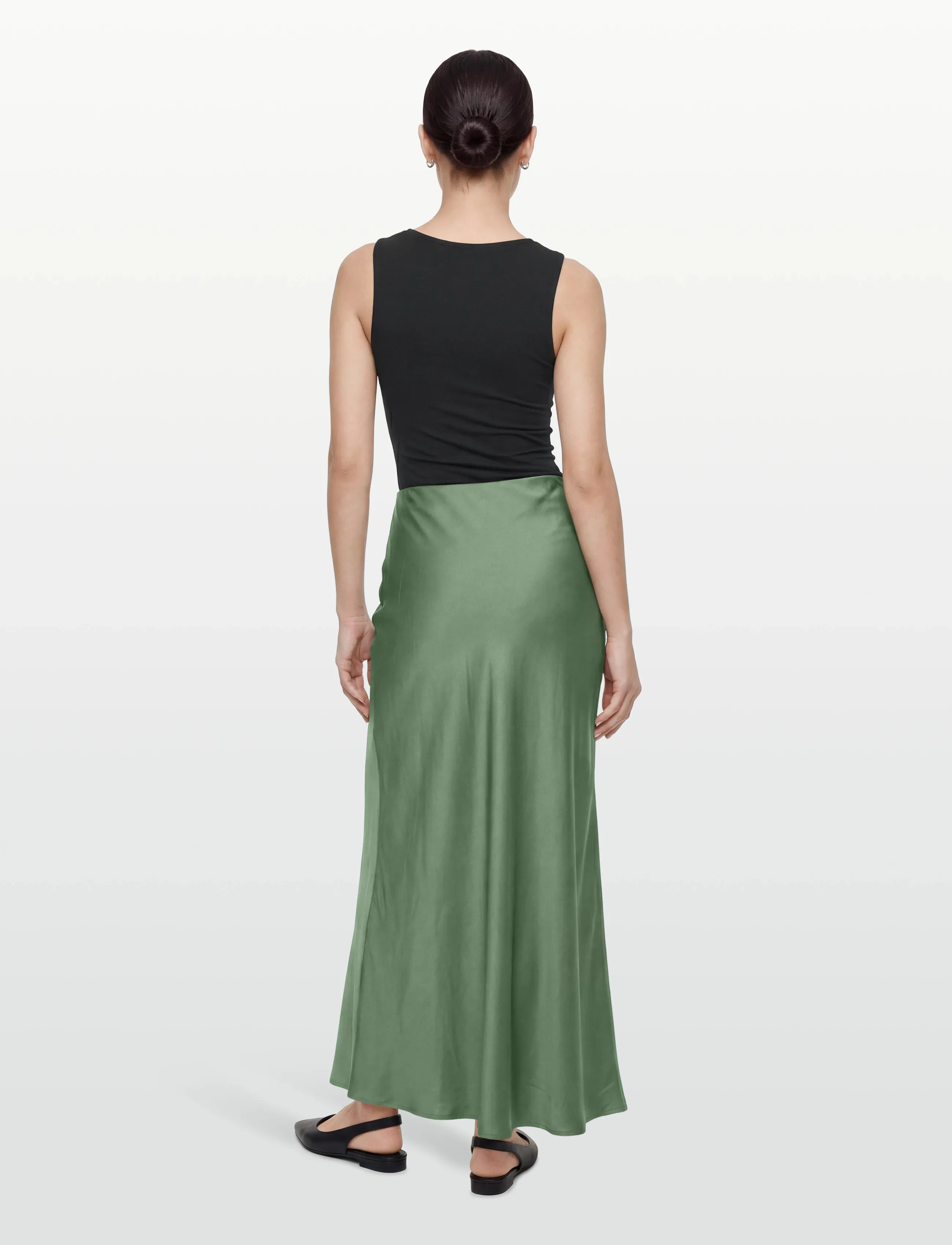 Bruuns Bazaar - KorthalsiaBBJoanelle skirt - satiinist seelikud - sweet green - 4