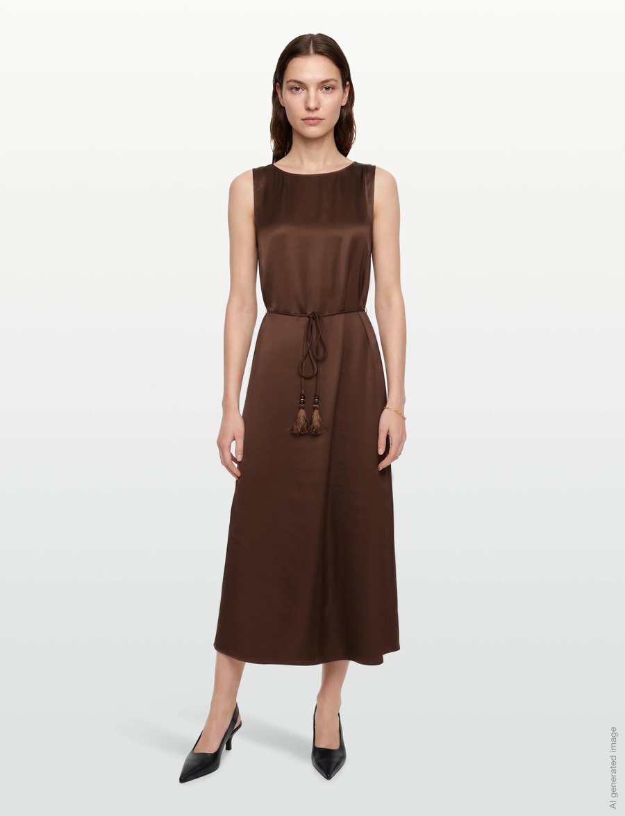 Bruuns Bazaar - KorthalsiaBBKarola dress - aftenkjoler - chestnut - 0