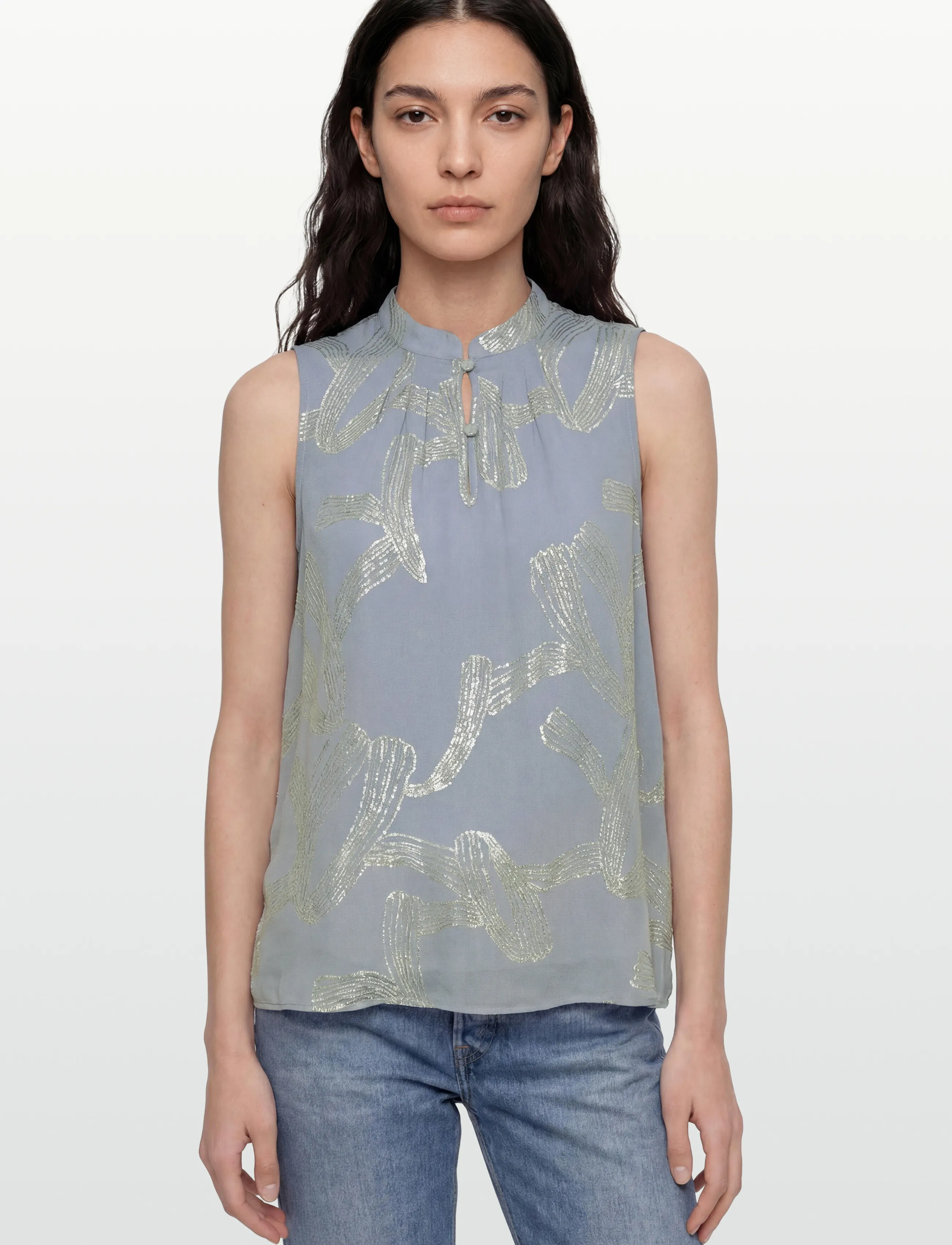 Bruuns Bazaar - AmmandraBBTracey top - Ärmellose blusen - eventide blue - 3