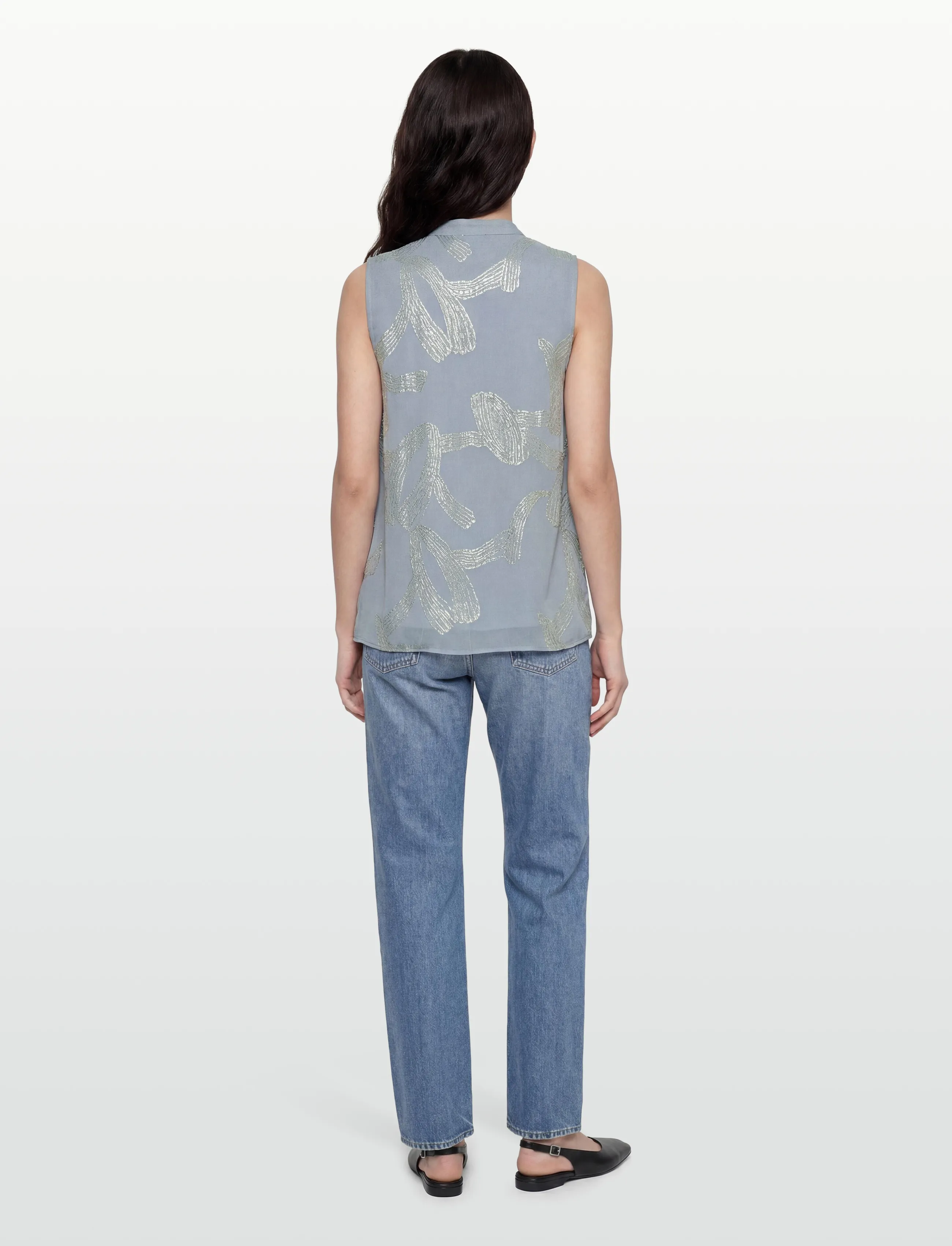 Bruuns Bazaar - AmmandraBBTracey top - Ärmellose blusen - eventide blue - 4