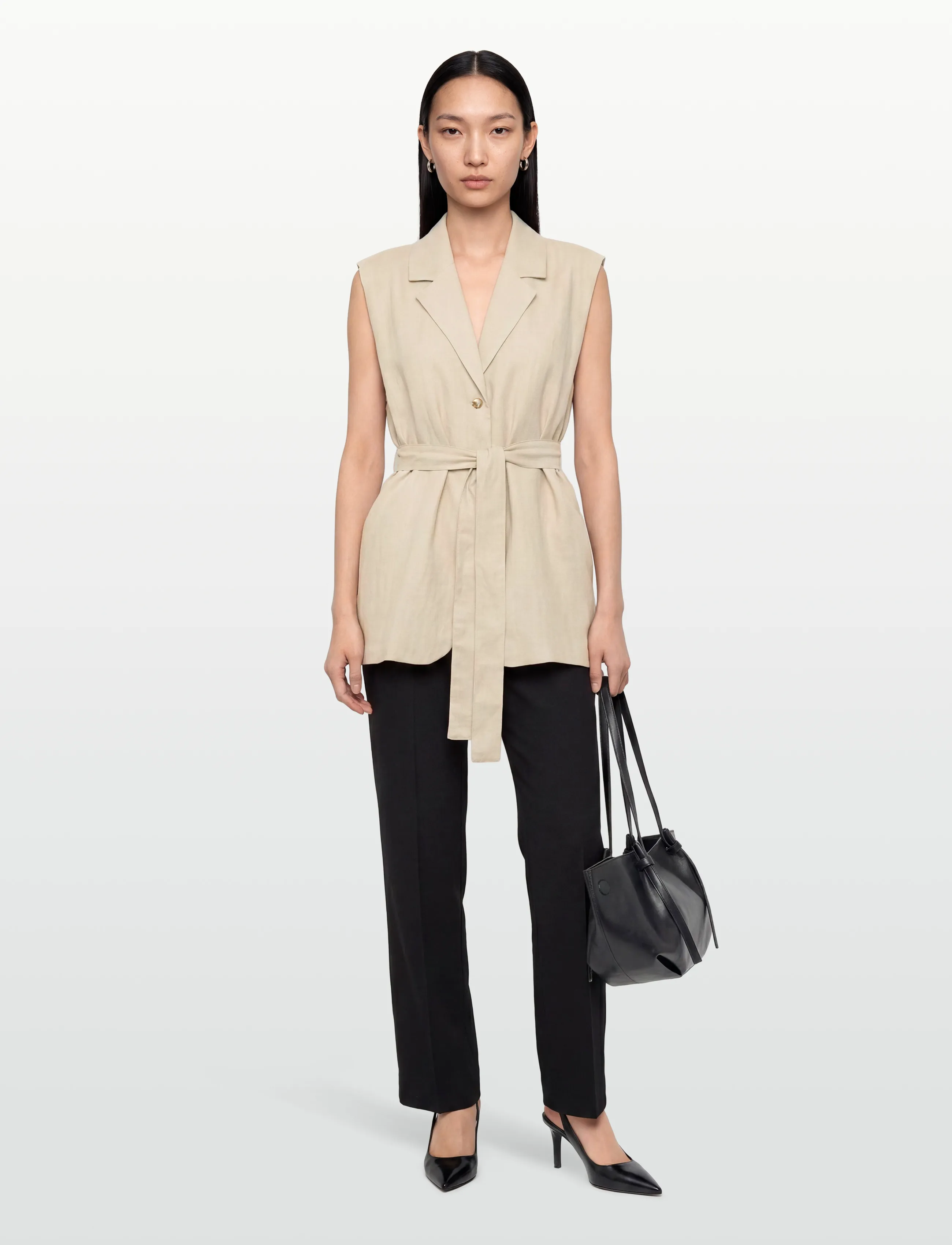 Bruuns Bazaar - AphandraBBEwe vest - waistcoats - .sand - 0