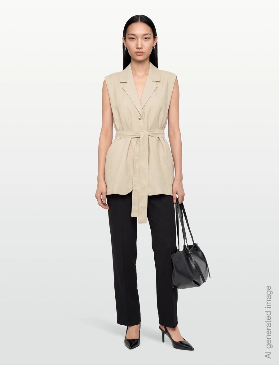 Bruuns Bazaar - AphandraBBEwe vest - veste - .sand - 0