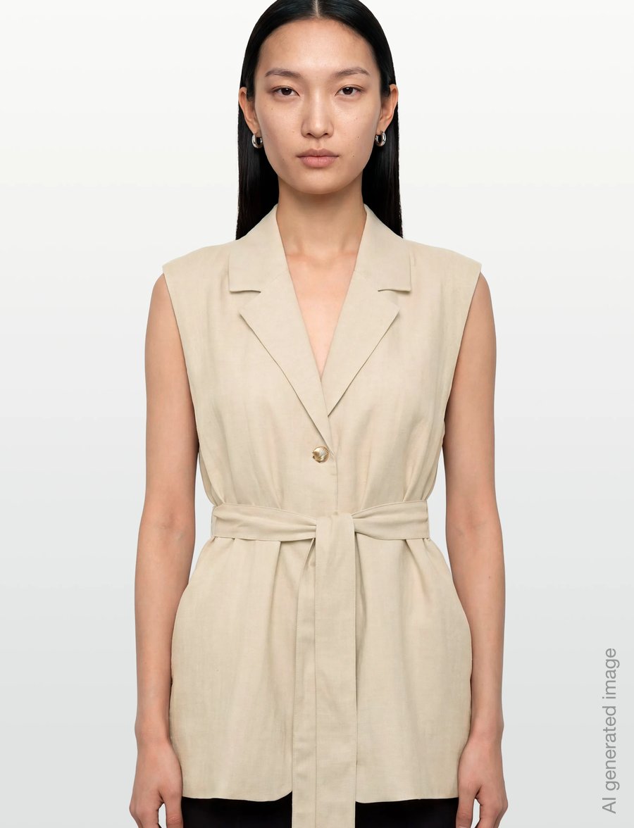 Bruuns Bazaar - AphandraBBEwe vest - veste - .sand - 3