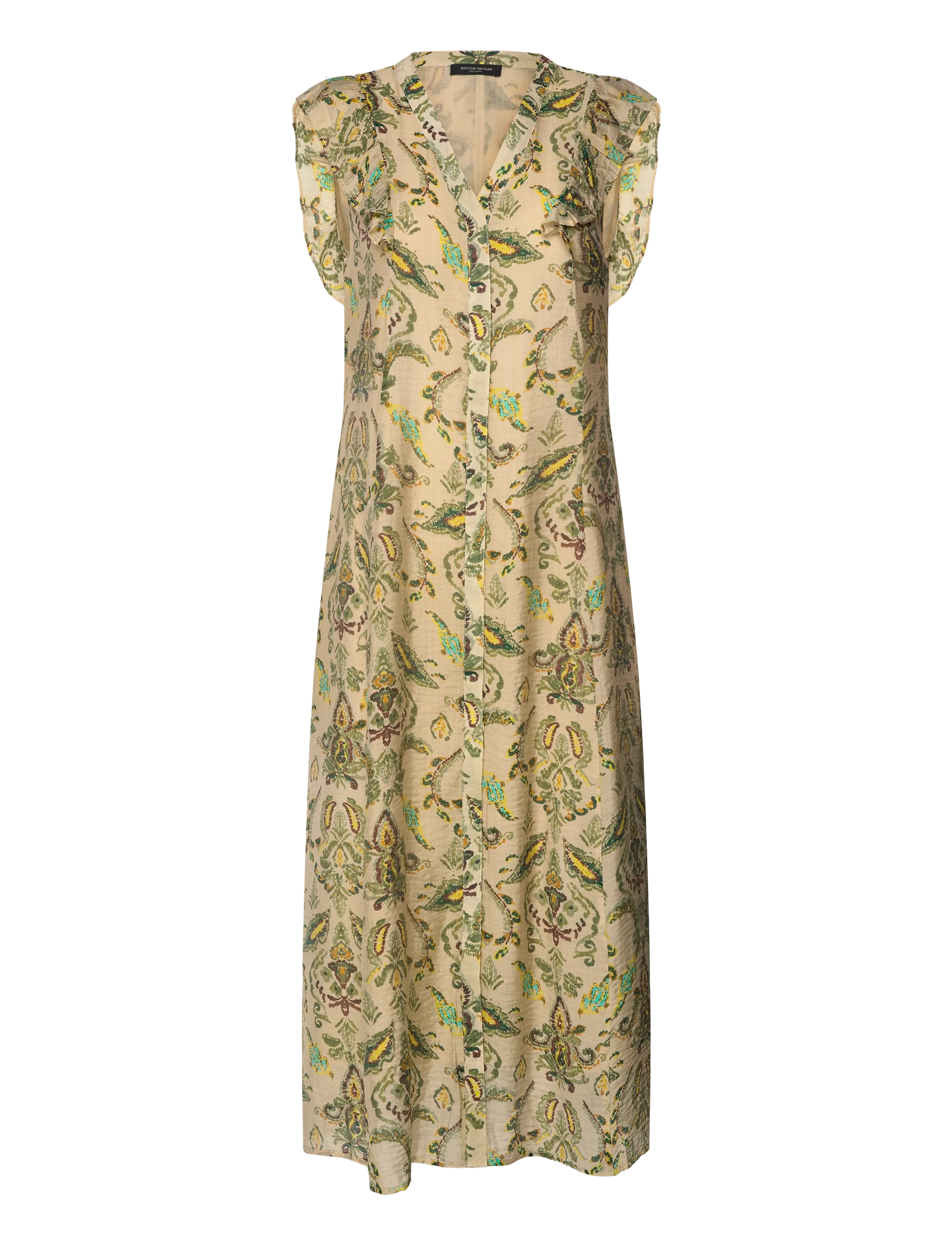 Bruuns Bazaar DuscleBBFransisca dress - Klänningar - MULTI GREEN PRINT / beige