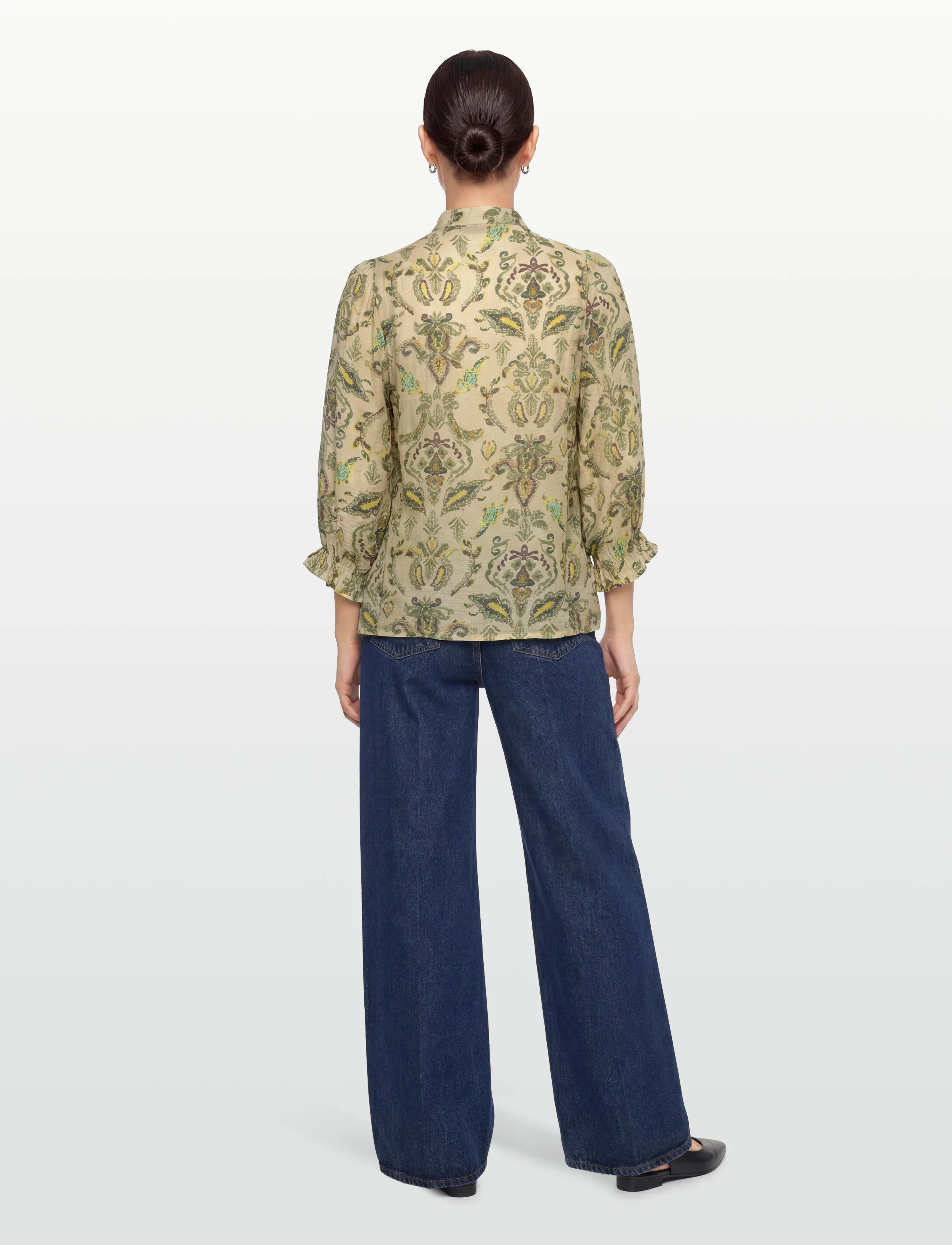Bruuns Bazaar - DuscleBBVivana shirt - langärmlige hemden - multi green print - 4