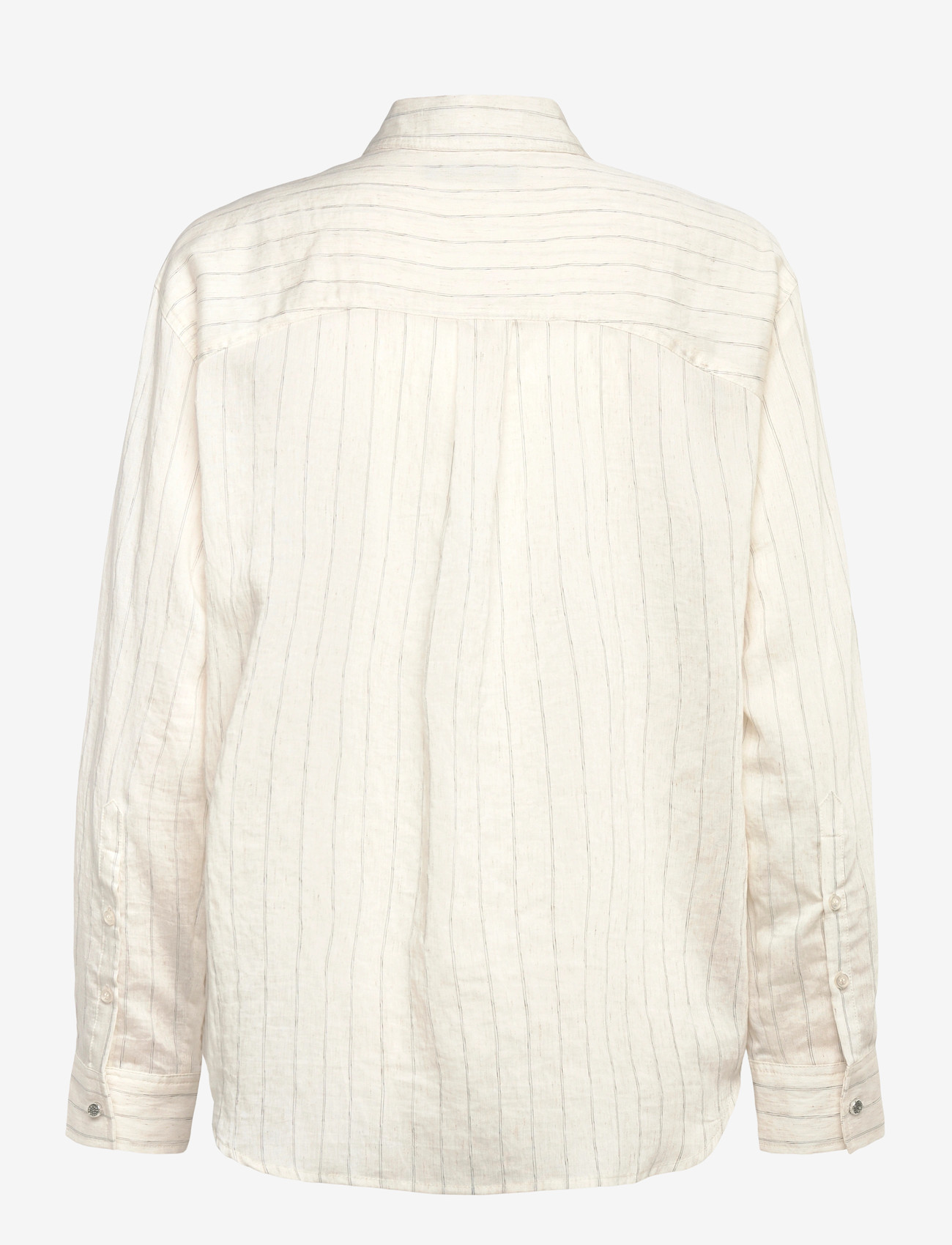 Bruuns Bazaar - CoccoBBAgatah shirt - krekli ar garām piedurknēm - snow white with black stripe - 1