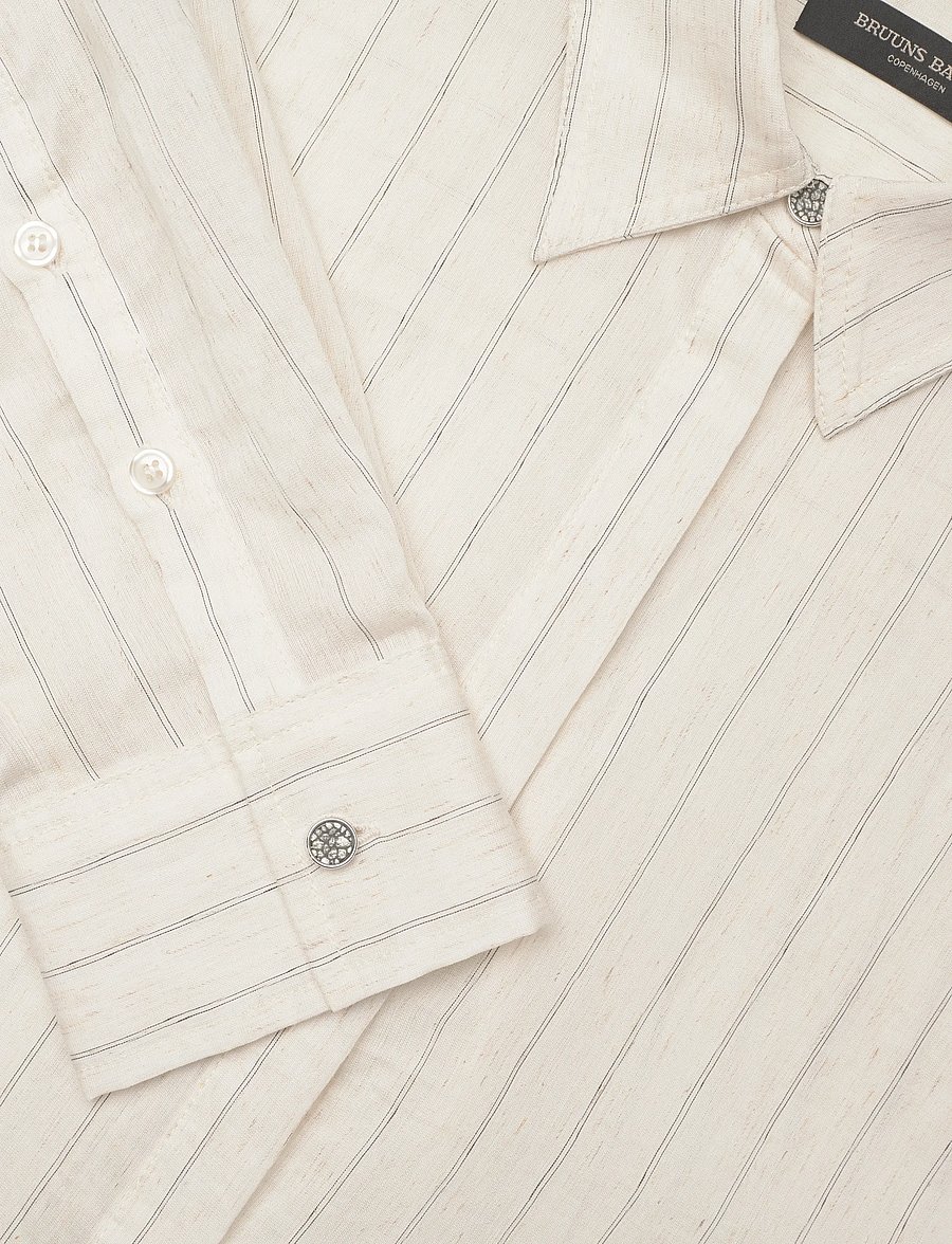 Bruuns Bazaar - CoccoBBAgatah shirt - chemises à manches longues - snow white with black stripe - 3