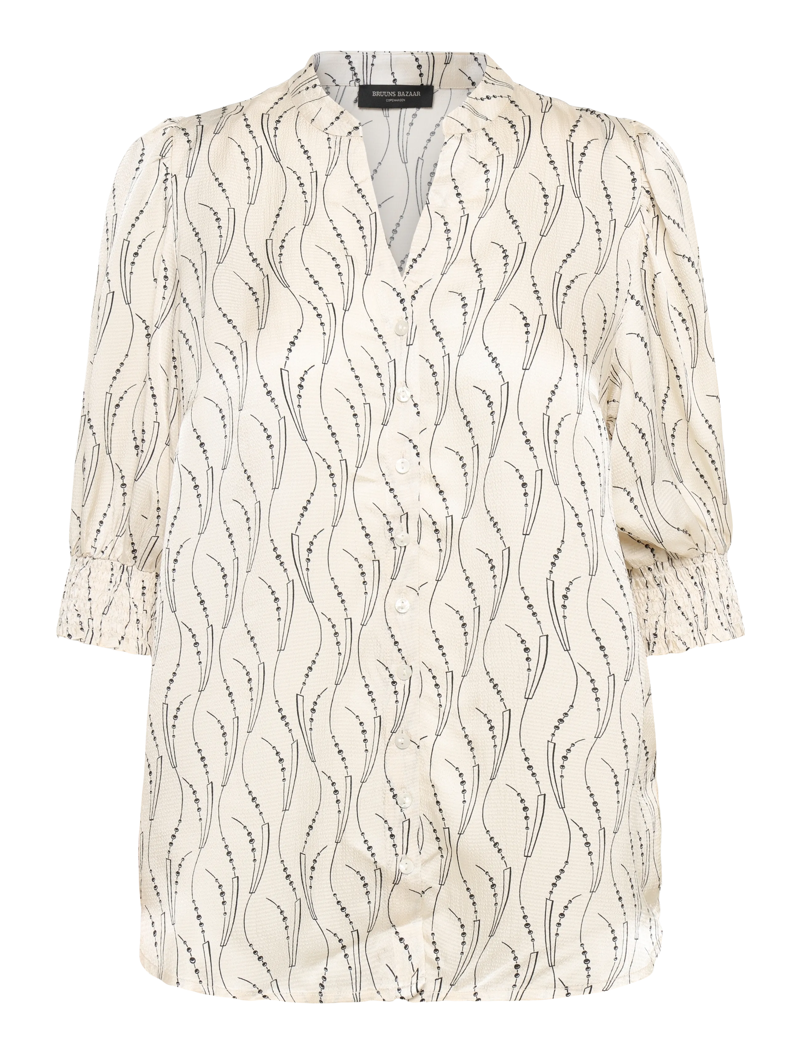 BRUUNS BAZAAR Acarabblicys Shirt Cream - 34 - Damen