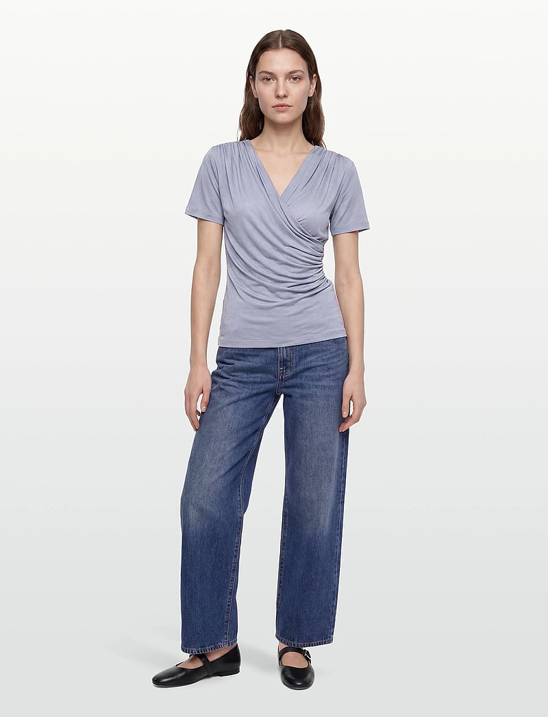 Bruuns Bazaar - KatkaBBSynvita top - t-shirts - eventide blue - 0