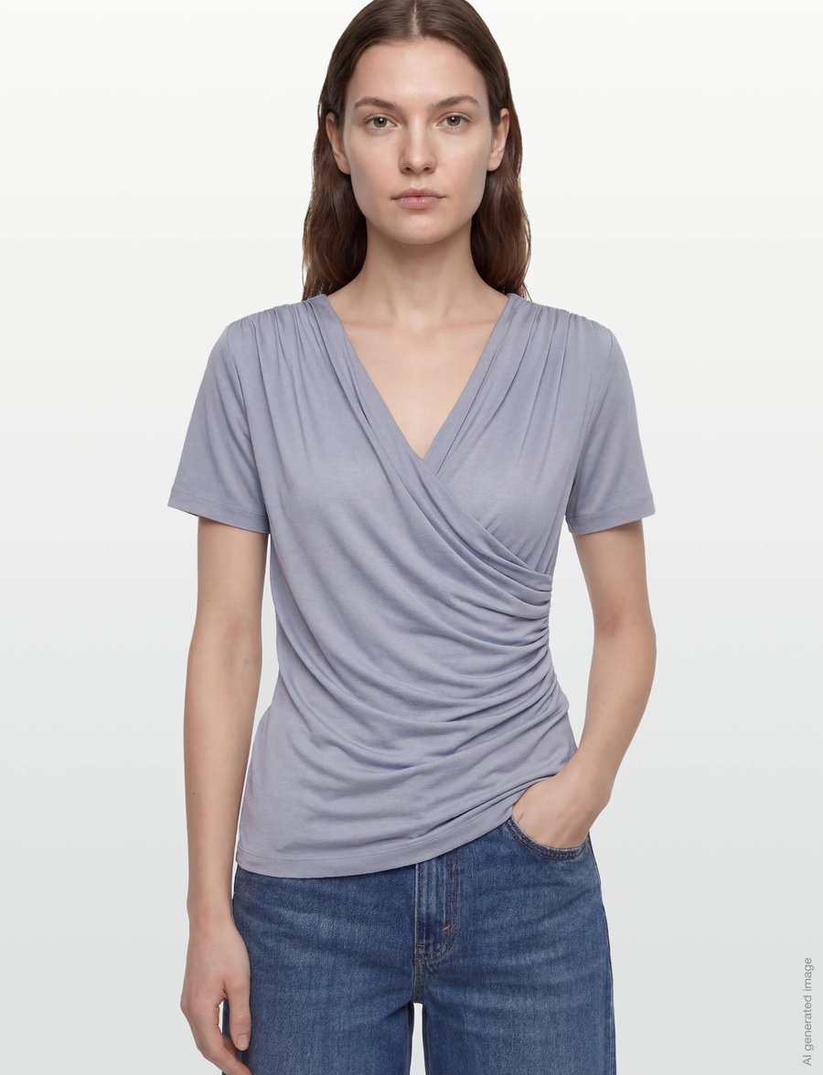 Bruuns Bazaar - KatkaBBSynvita top - t-shirts - eventide blue - 3