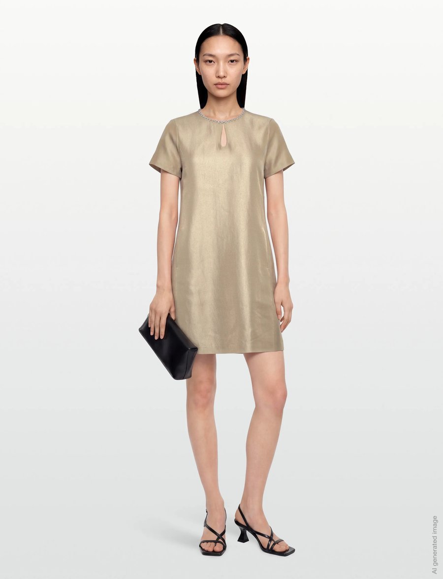 Bruuns Bazaar - WettiniaBBVinna dress - kokteilikleidid - golden sand - 0