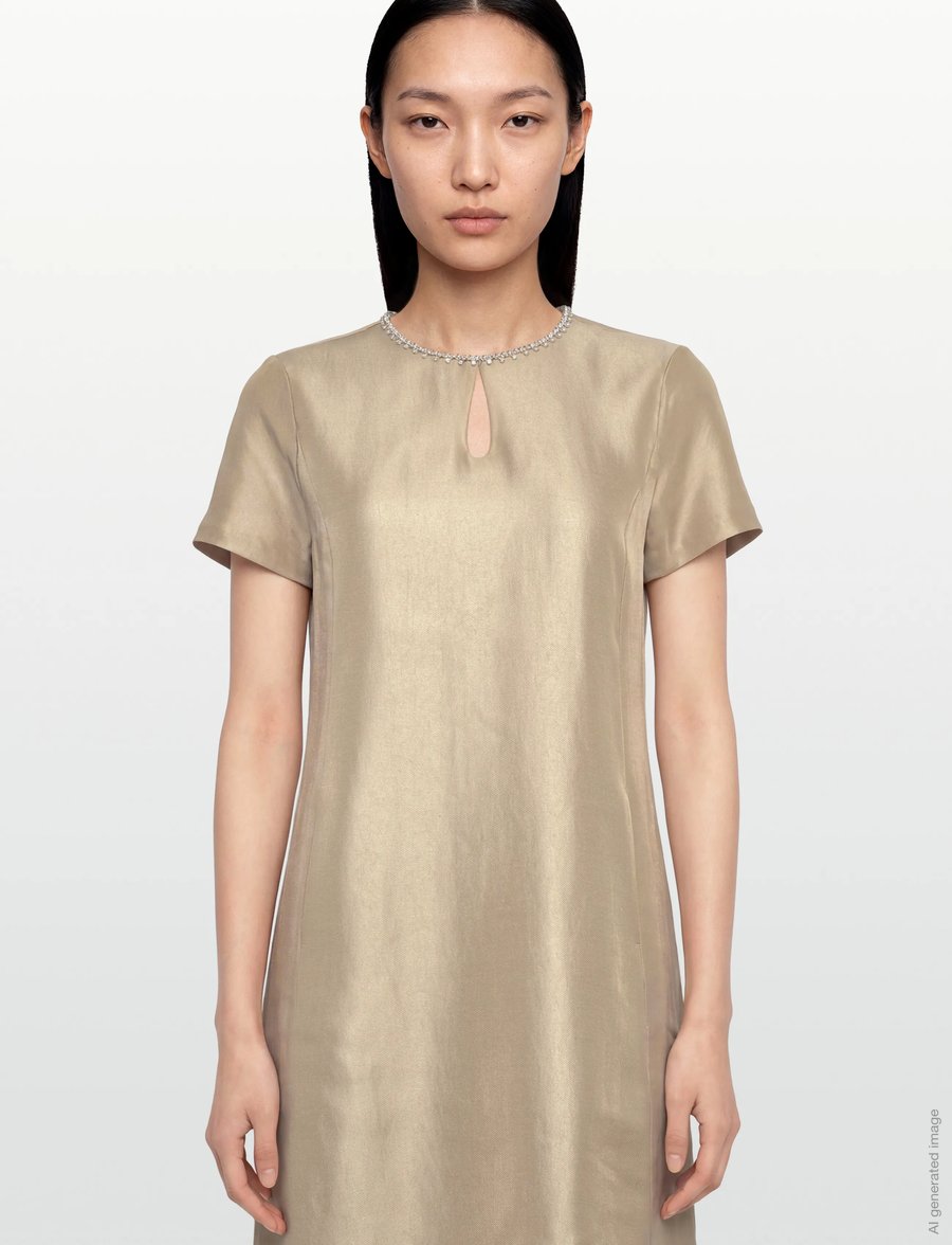 Bruuns Bazaar - WettiniaBBVinna dress - kokteilikleidid - golden sand - 3