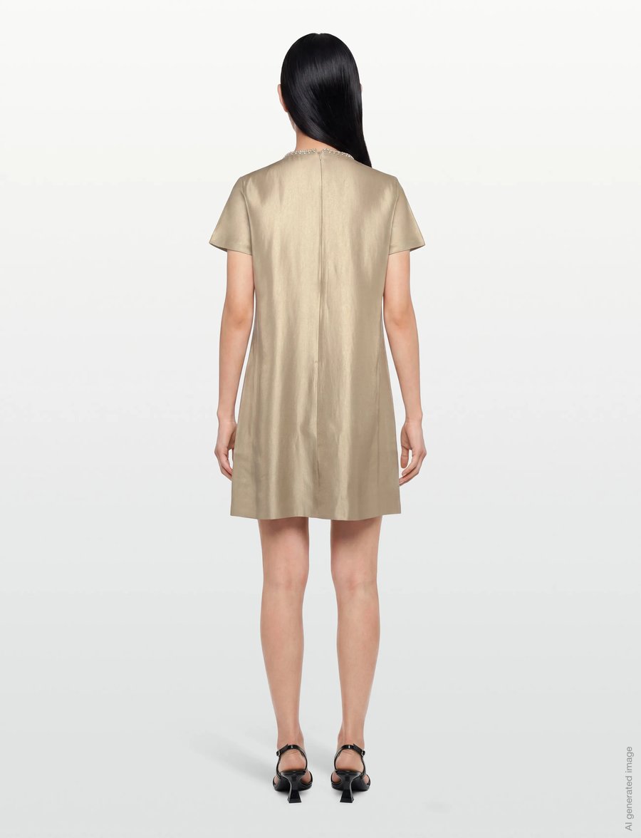 Bruuns Bazaar - WettiniaBBVinna dress - kokteilikleidid - golden sand - 4