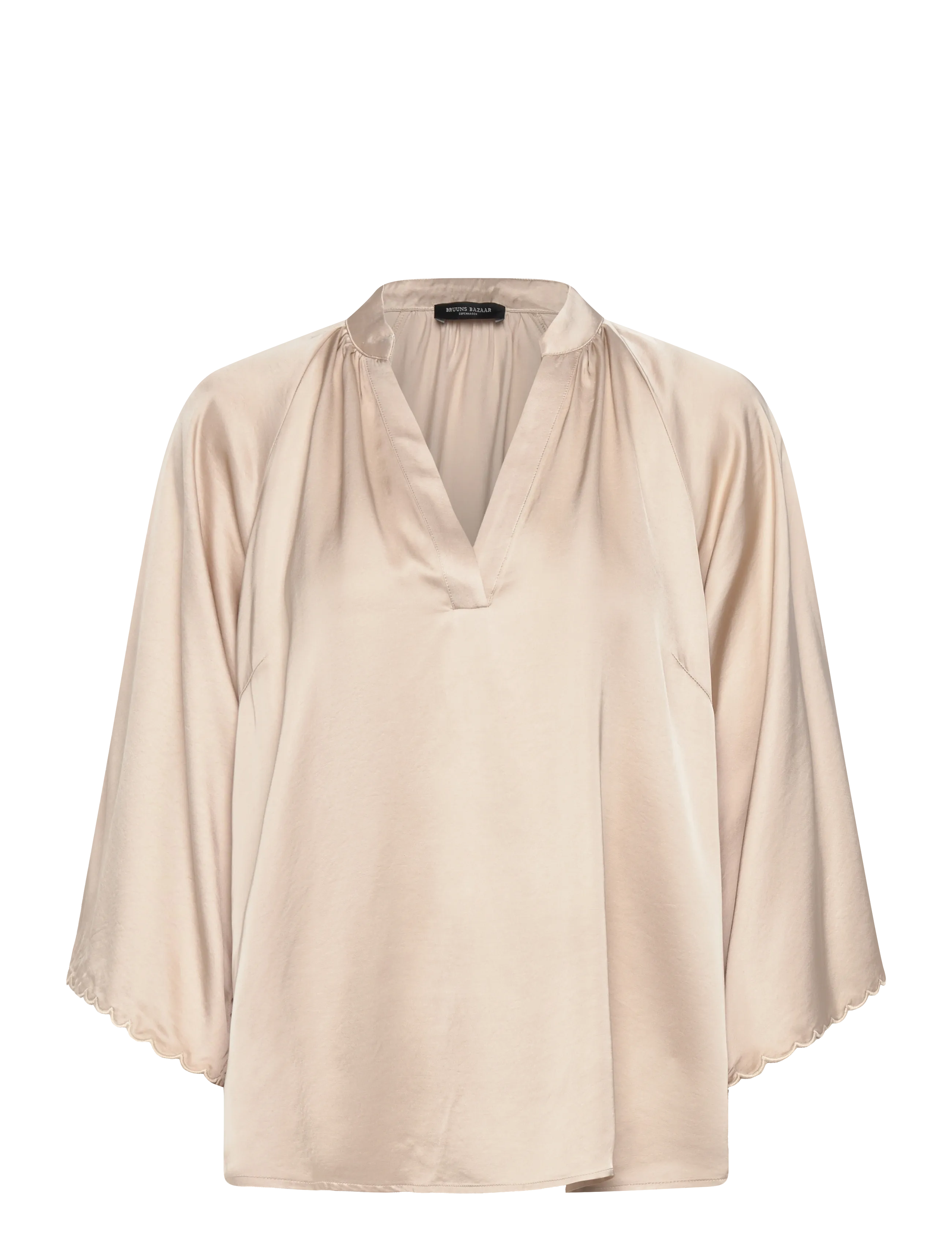 Bruuns Bazaar Weckiabbwinny Blouse, 44, Blouses, Beige - Long-sleeved, Frauen