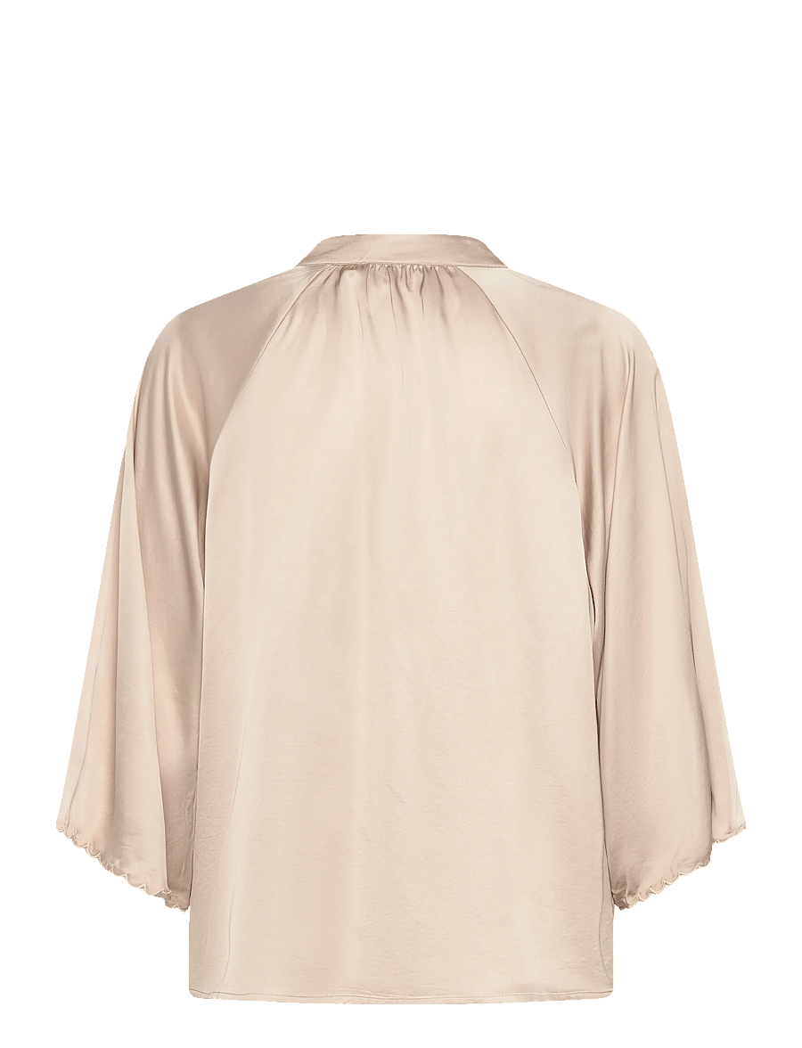 Bruuns Bazaar - WeckiaBBWinny blouse - langärmelige blusen - beige - 1