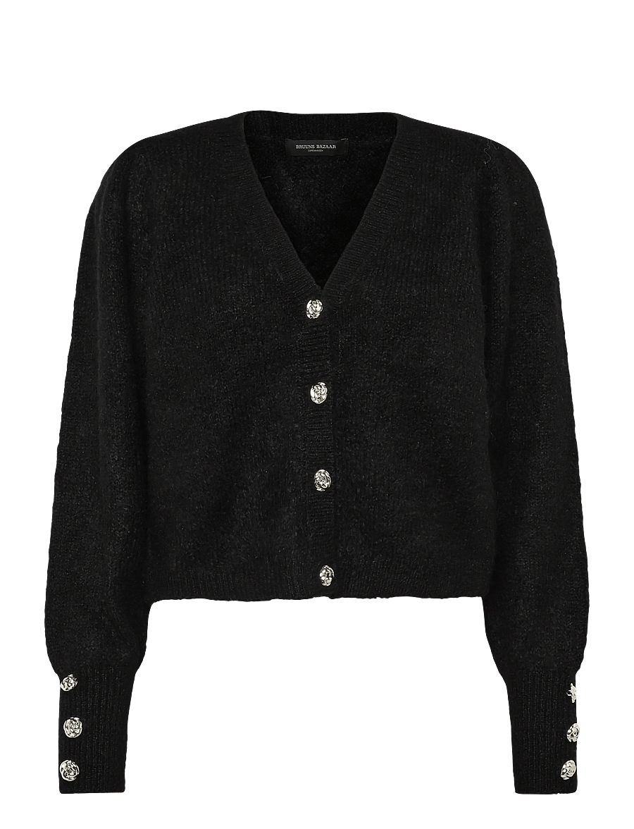 Bruuns Bazaar - SyringabrushedBBKrista knit cardiga - black - 0