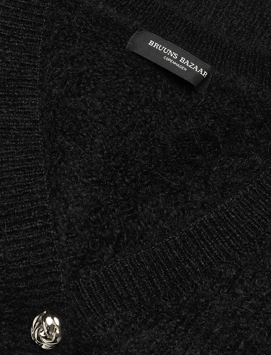 Bruuns Bazaar - SyringabrushedBBKrista knit cardiga - black - 2